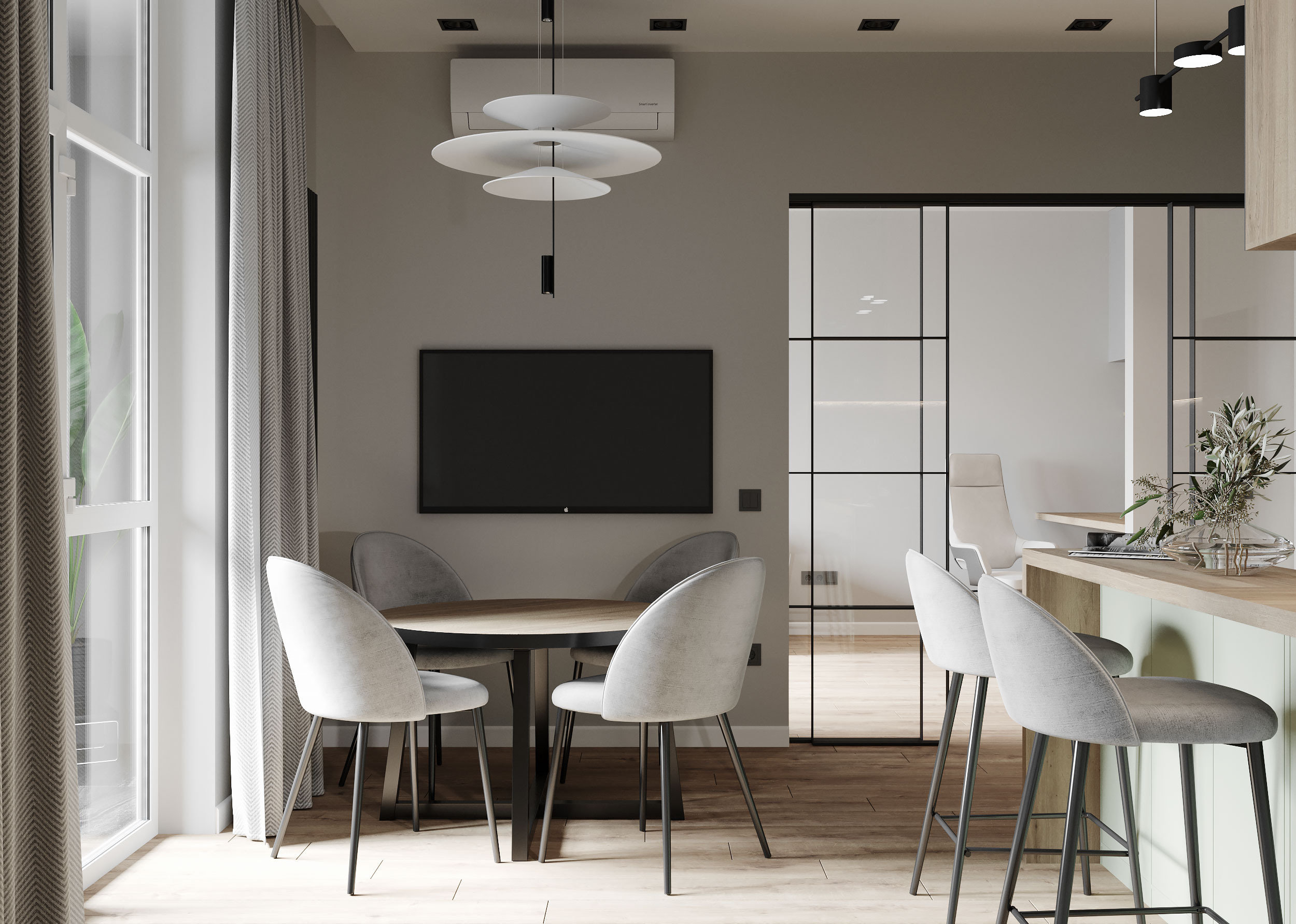 Flat in Taganrog. Дизайн интерьера | 3D визуализация | Миланская Марина