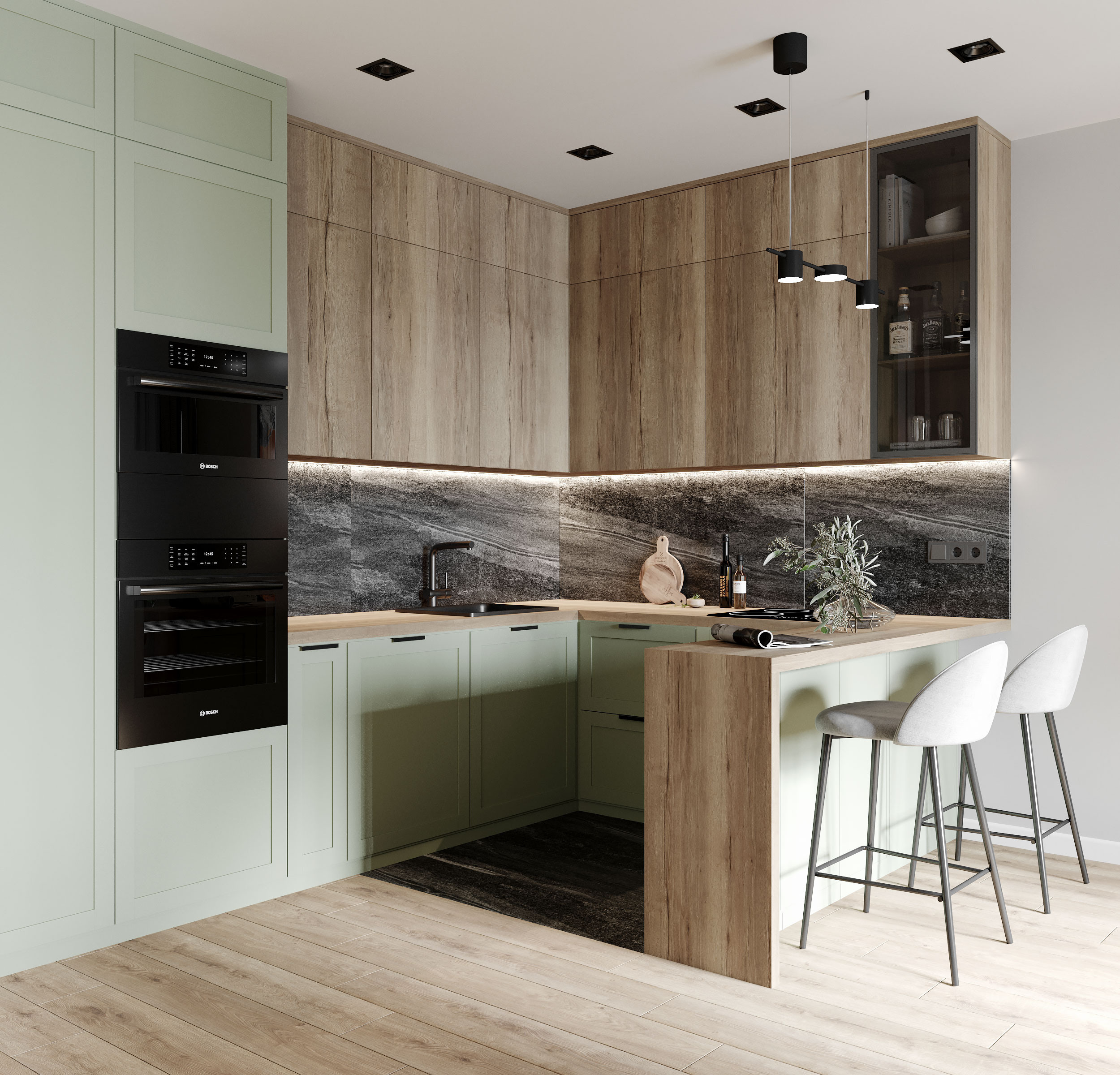 Flat in Taganrog. Дизайн интерьера | 3D визуализация | Миланская Марина