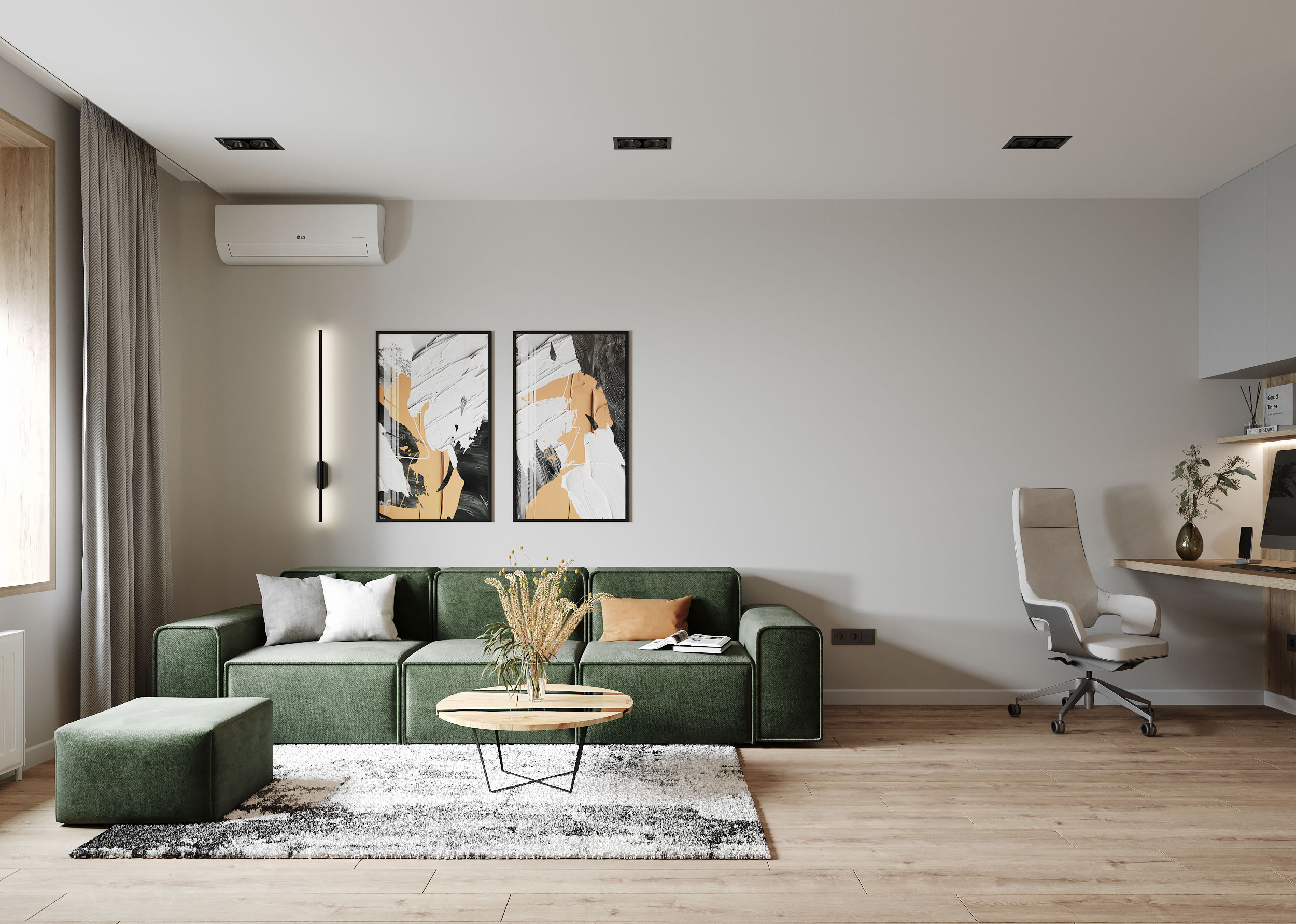 Flat in Taganrog. Дизайн интерьера | 3D визуализация | Миланская Марина