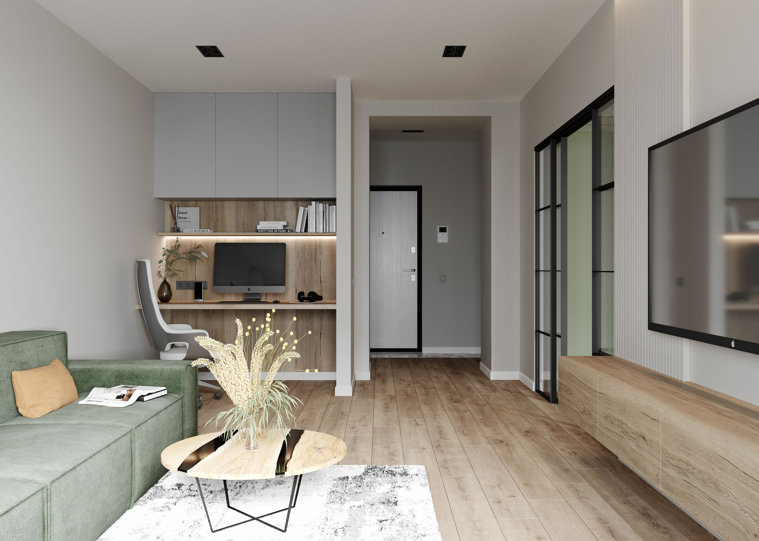 Flat in Taganrog. Дизайн интерьера | 3D визуализация | Миланская Марина