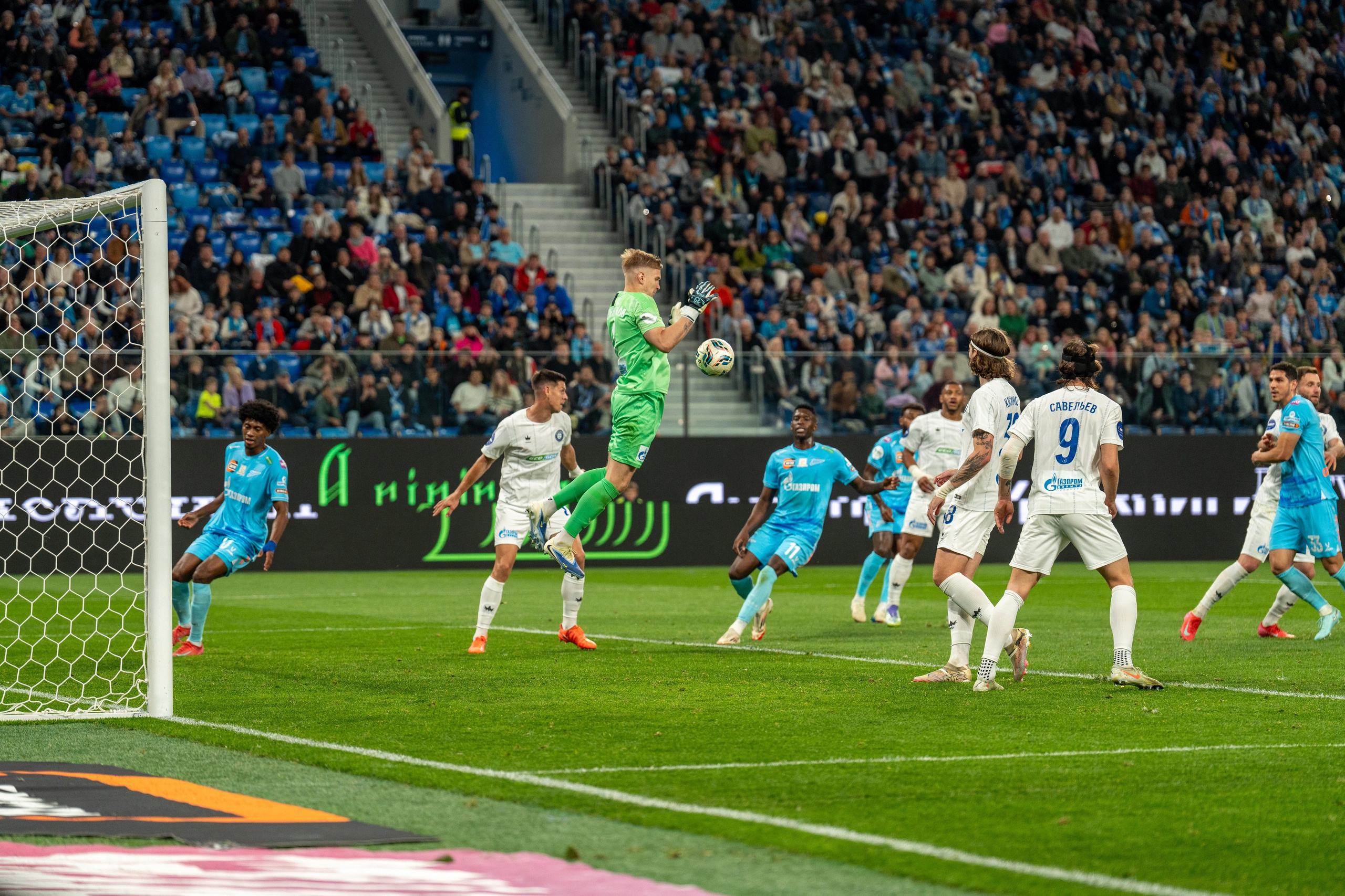 Голевой момент матча Зенит – Оренбург на Газпром Арене, спортивный фотограф Санкт-Петербург