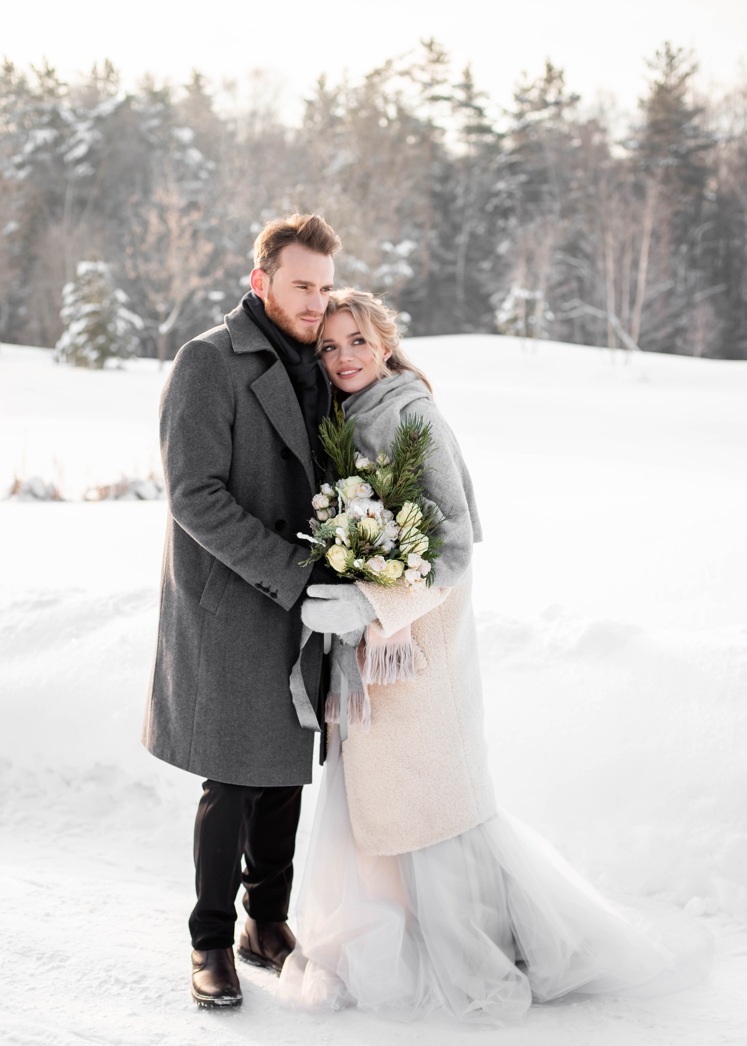 Пара с хаски. Женский свадебный и детский фотограф в Москве Юлия