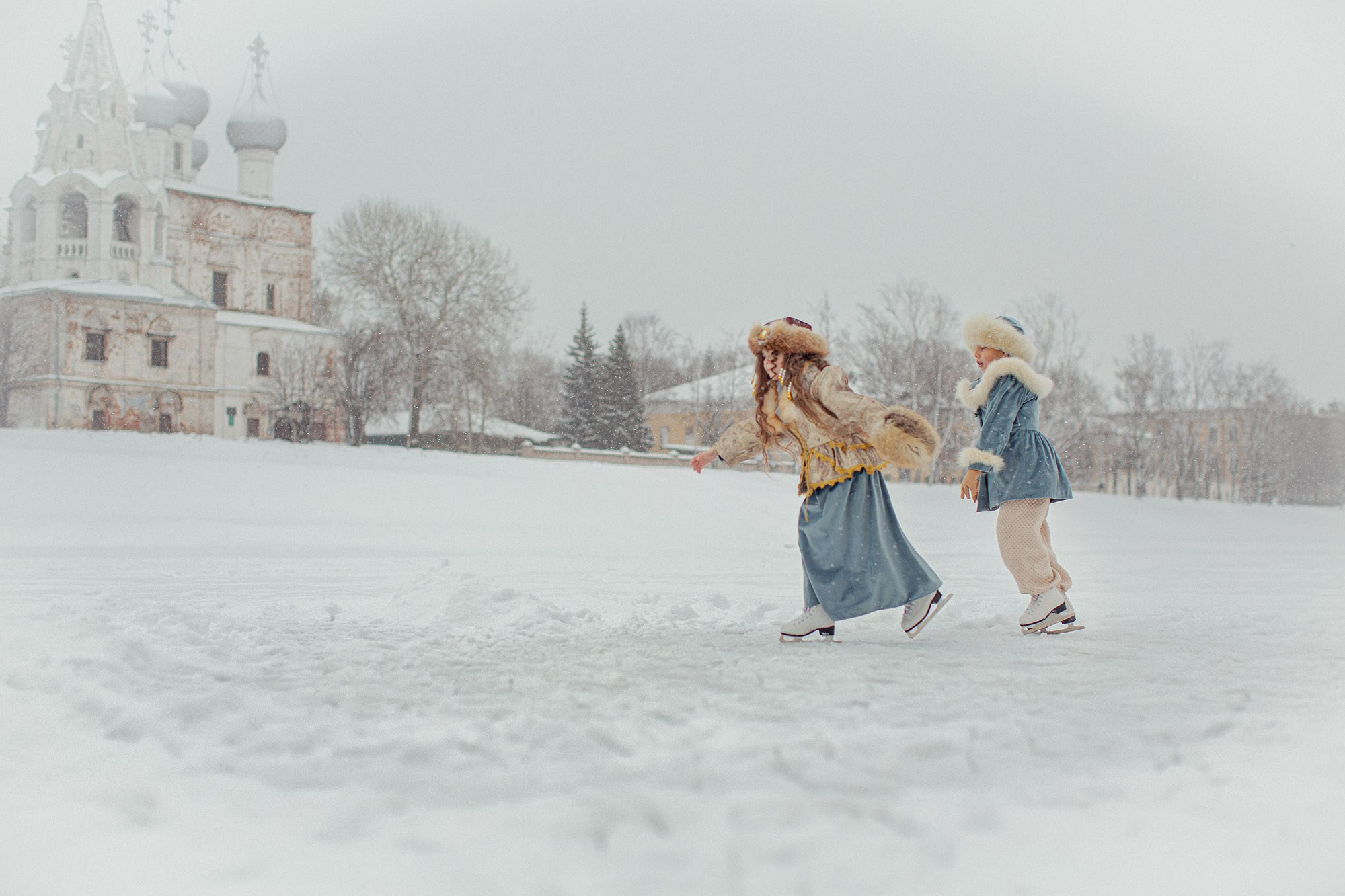 Фотосессия по мотивам Серебряные коньки. Семейный фотограф Татьяна Надеждина | Москва, Московская область, Ярославль