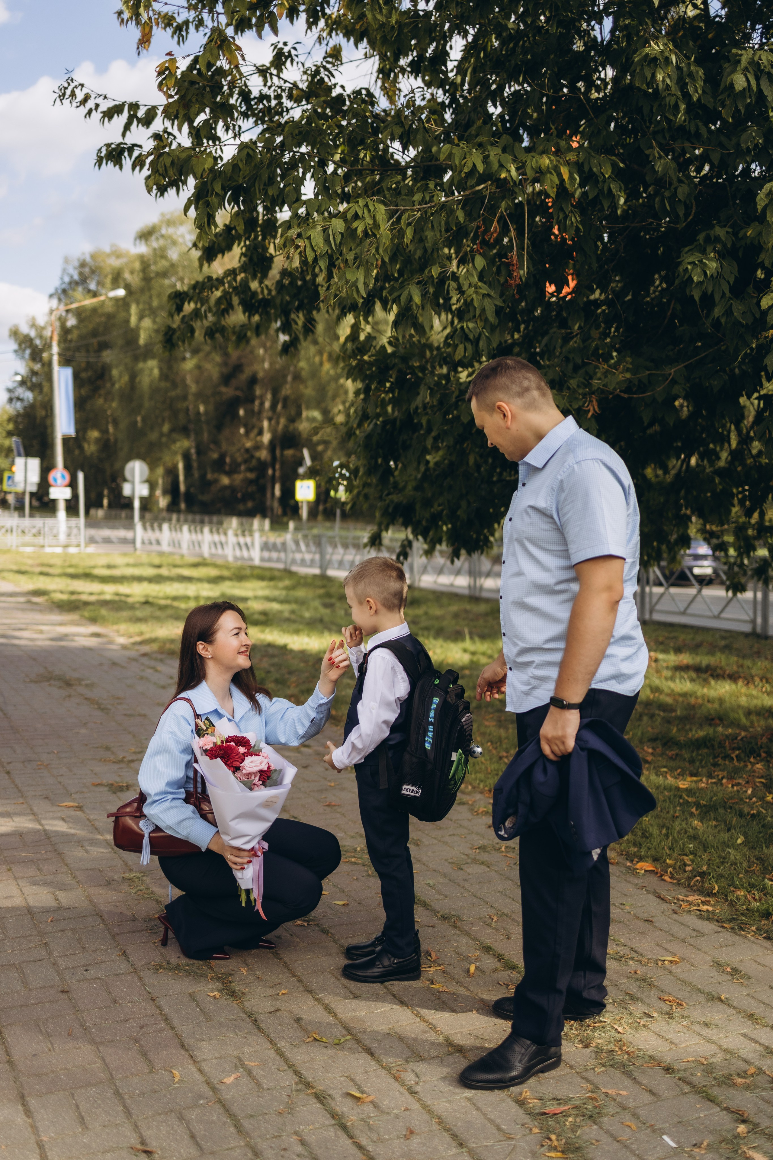 Первая школьная фотография Димули (1.09.2025 г.) г. Обнинск (Калужская обл.). Надежда Стар семейный и церковный фотограф в Жукове и Калужской области