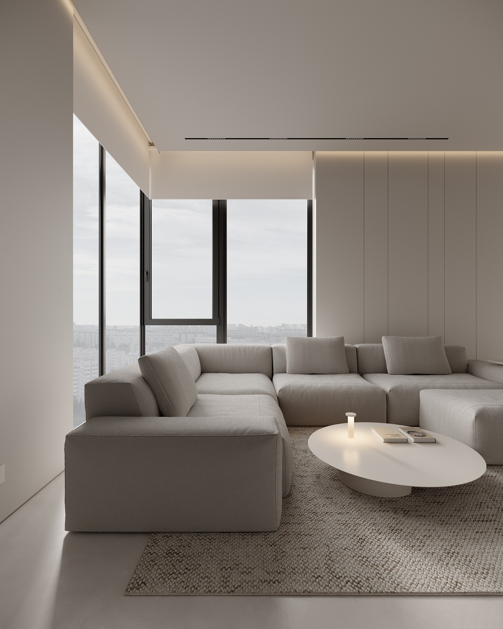 Монохромный интерьер просторной квартиры в Москве. Дизайн интерьера Санкт-Петербург | Москва | Калининград