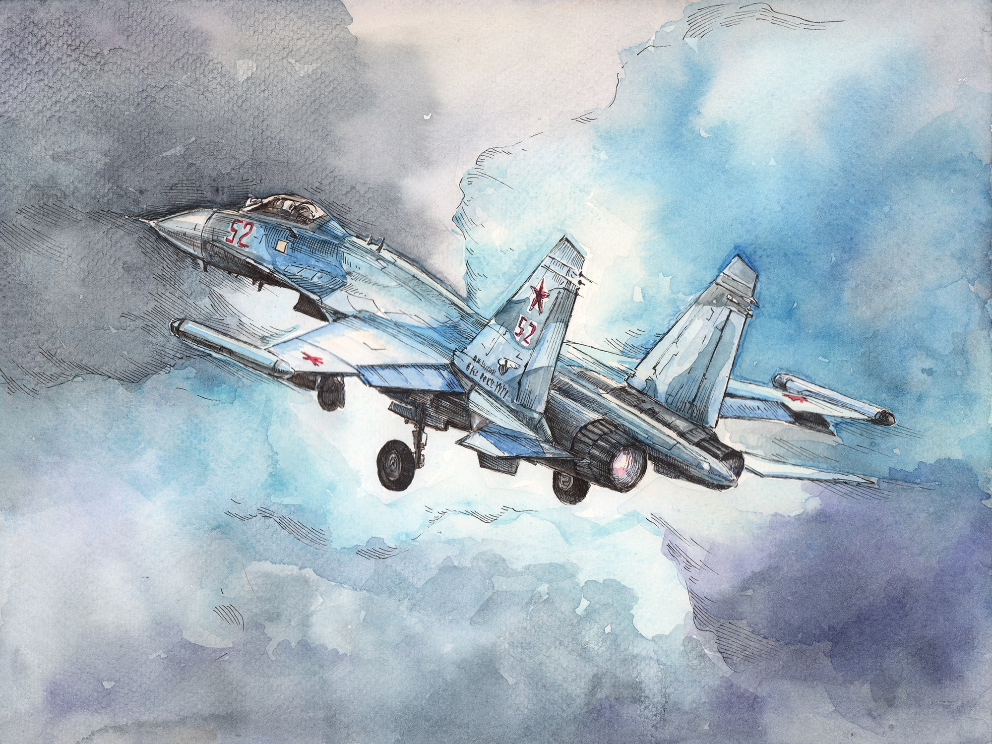 Авиация. Художник Александр Петрунин