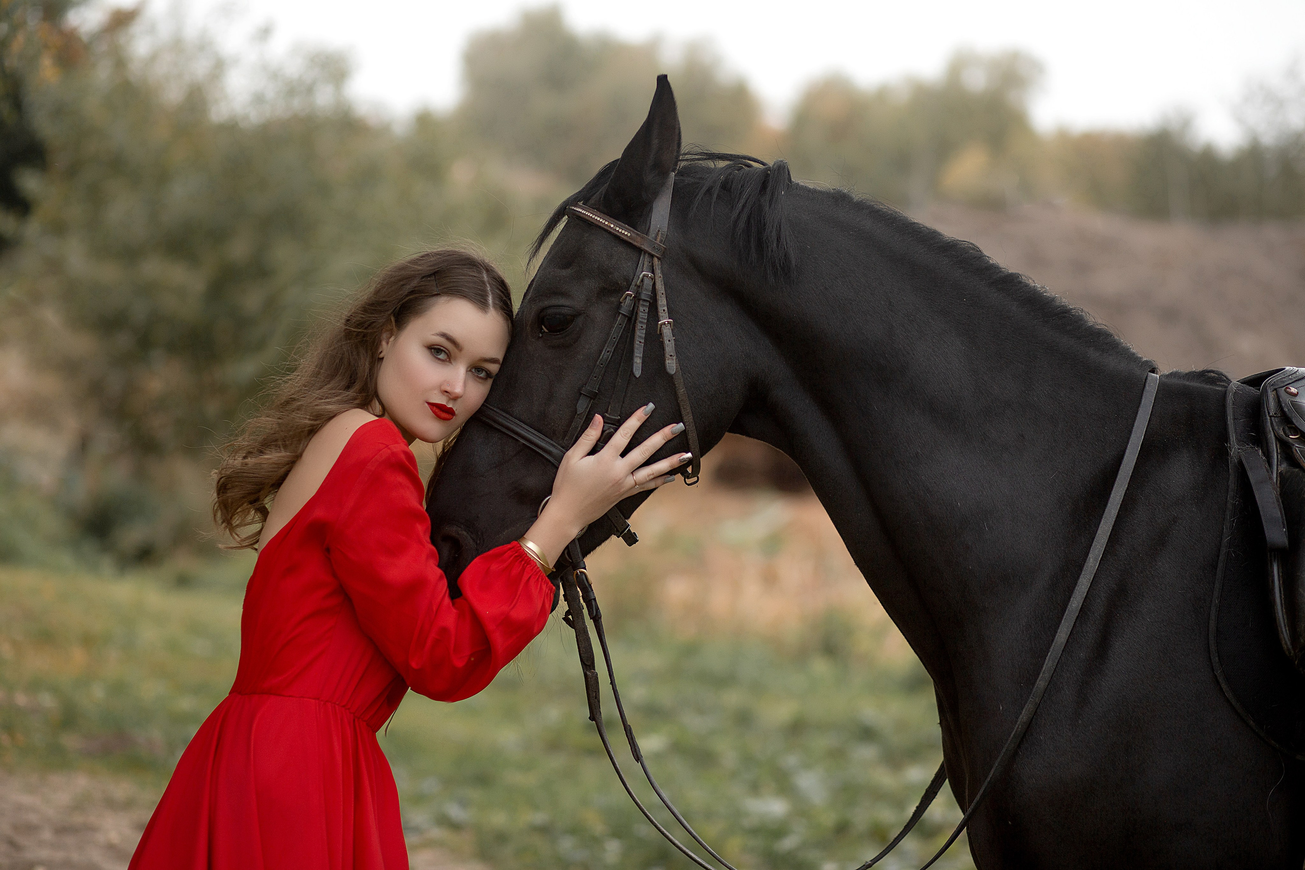 Наталия и Барс. Фотосессия с лошадьми в Нижнем Новгороде