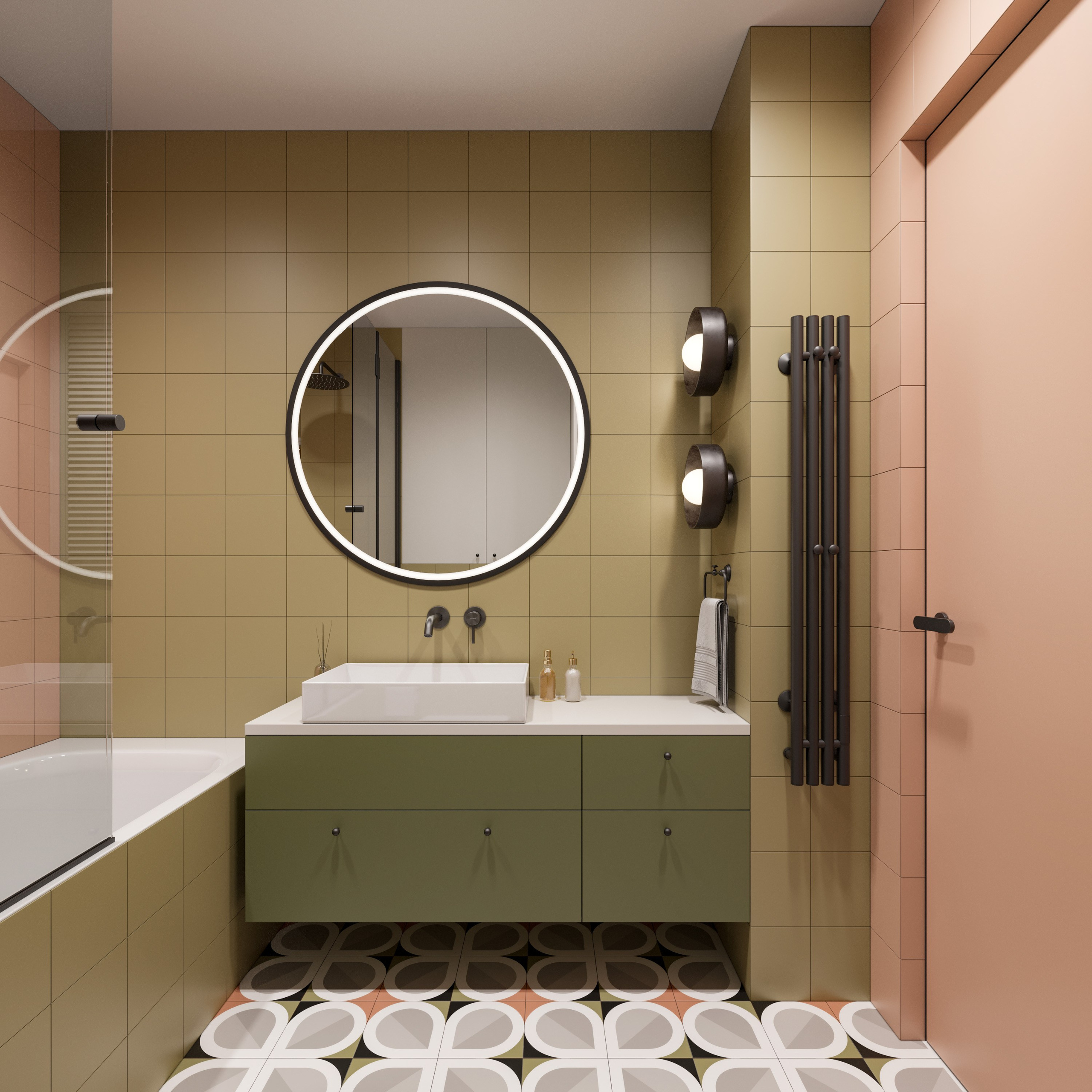 3D Визуализация Яркой Квартиры-Студии со Смелой Планировкой | Портфолио. Визуализатор интерьера в Москве | Брагин Кирилл