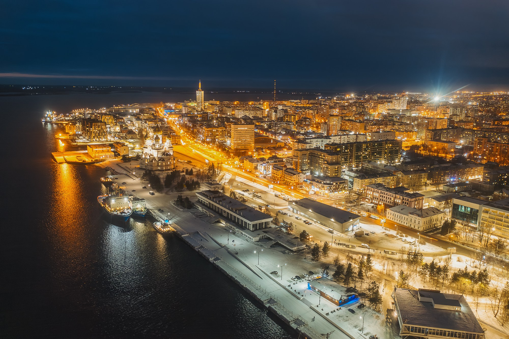 Город. Аэросъемка в Архангельске, Александр Ермолин