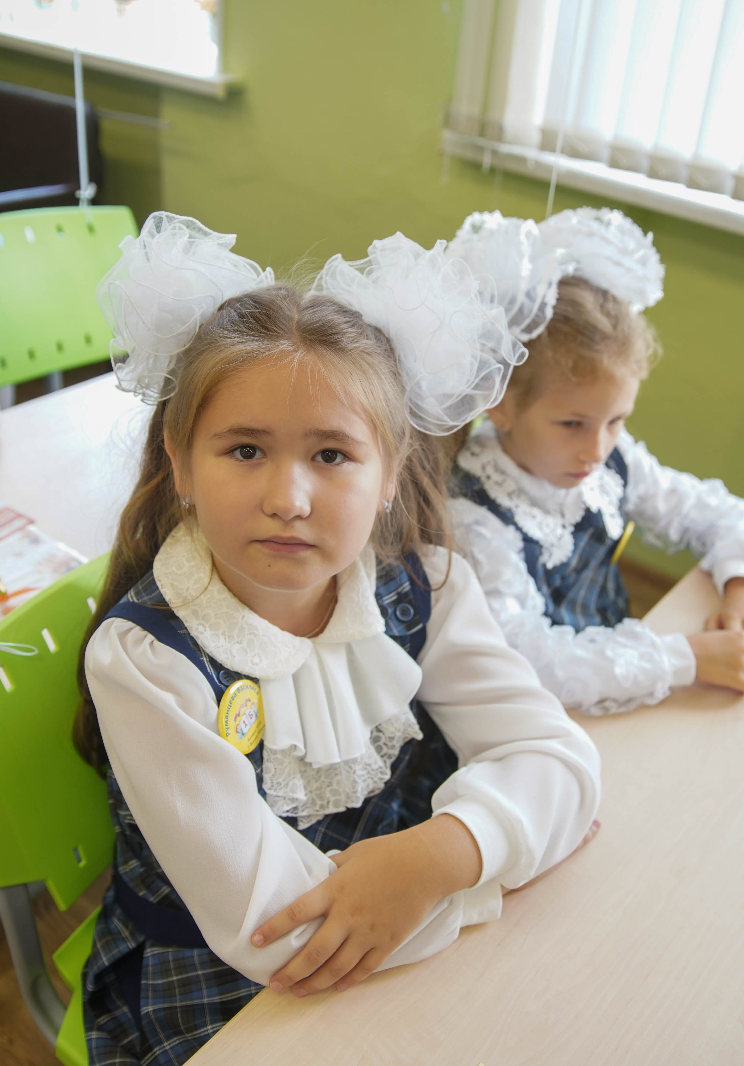 Первый класс линейка, в классе, портреты. Семейный и детский фотограф в Нижнем Новгороде