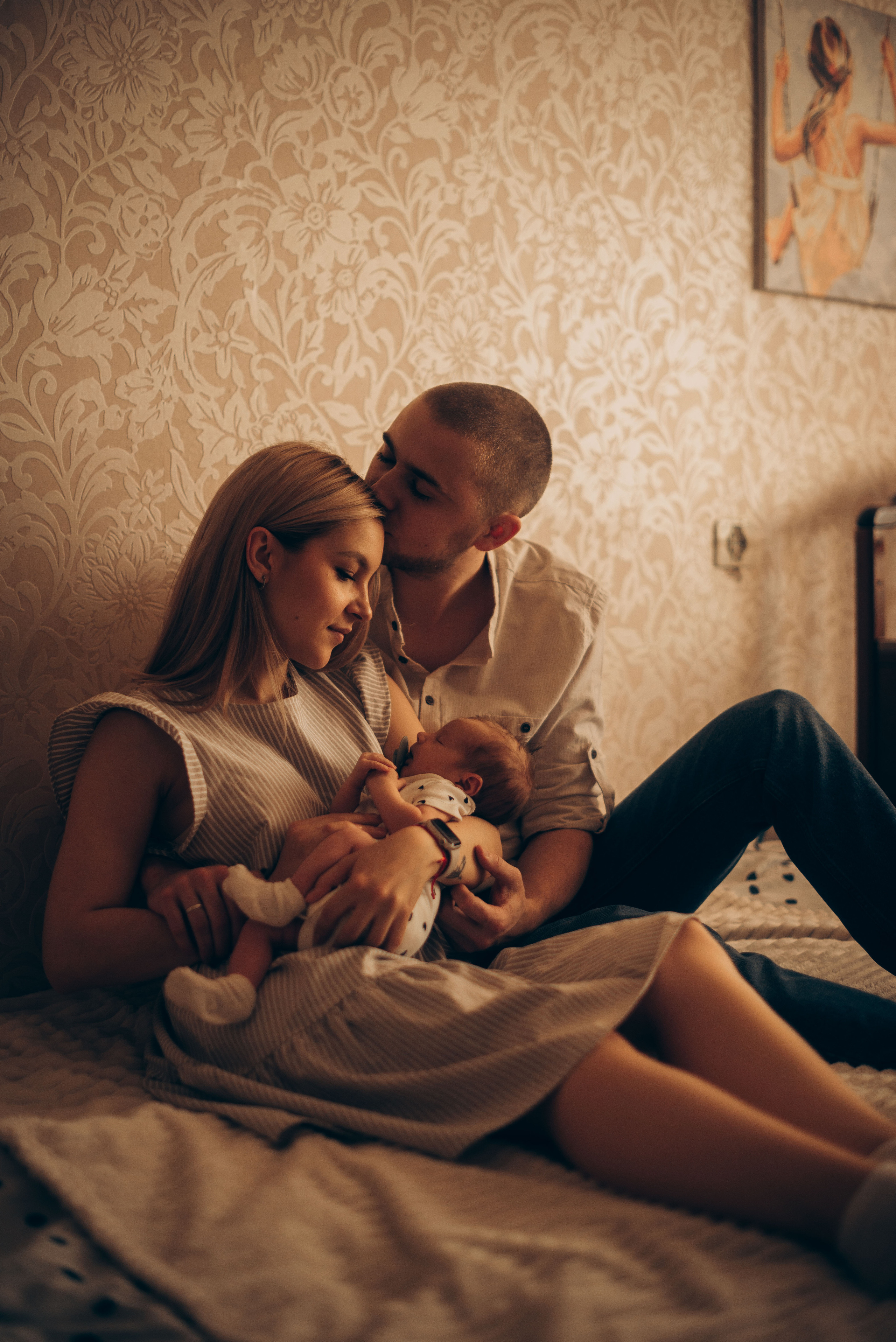 Домашняя фотосессия с новорождённым. Семейный фотограф в Домодедово и Москве Елена Пичугина