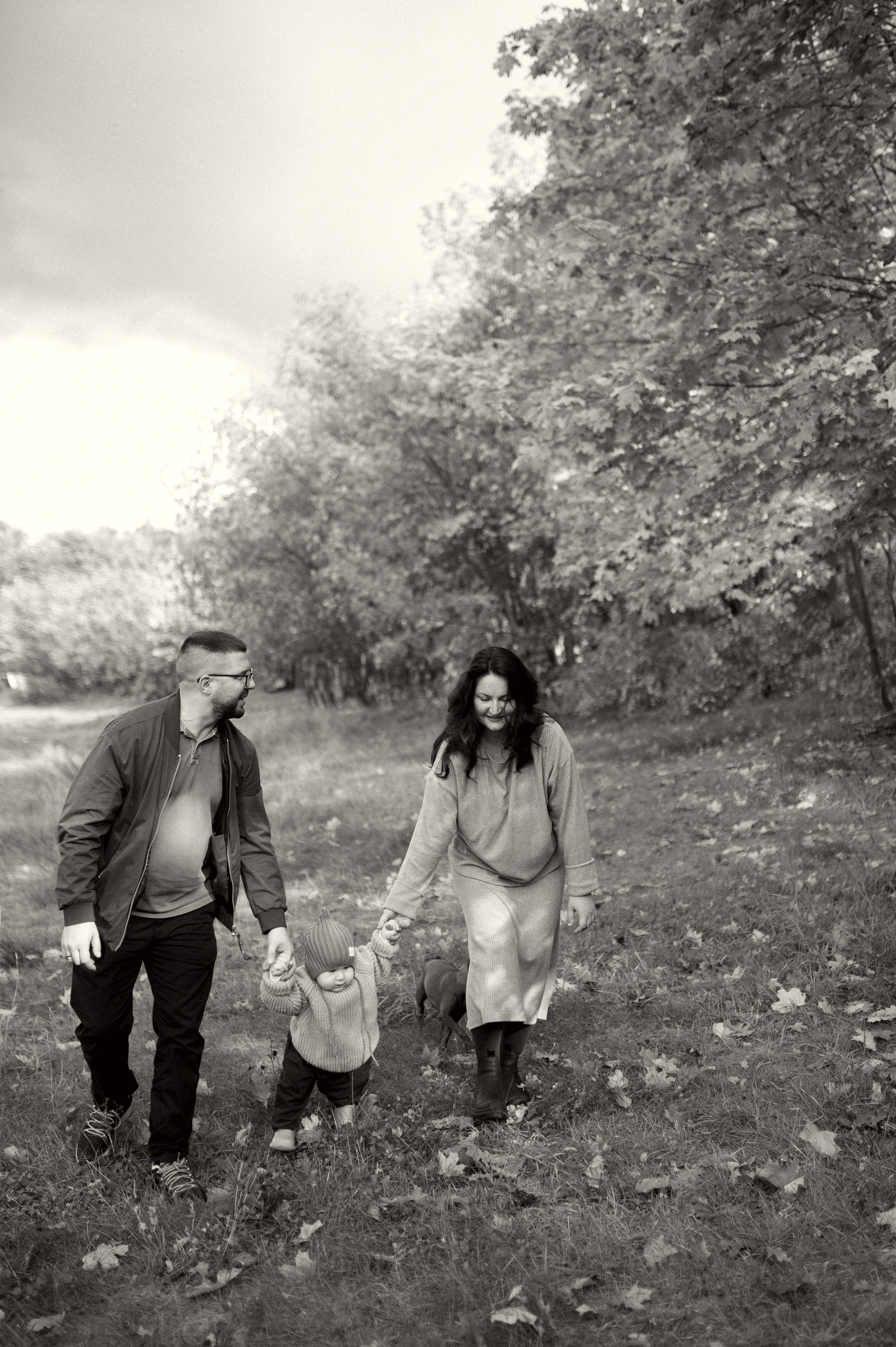 Осенняя фотосессия большой семьи в парке. Семейная фотосессия Бутово Москва фотограф Алина Морщагина