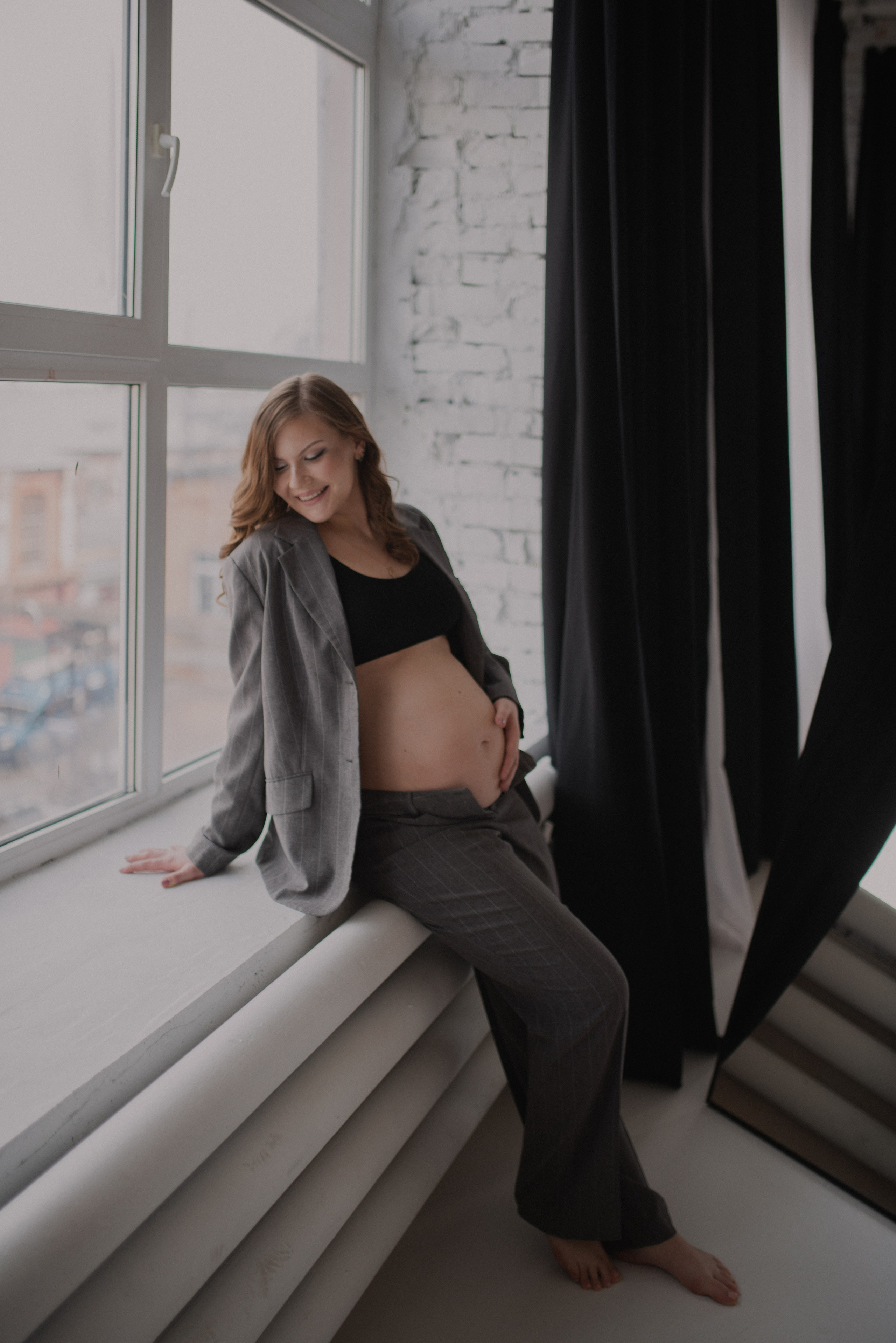 Фотосессия беременности в студии Бутово. Семейная фотосессия Бутово Москва фотограф Алина Морщагина