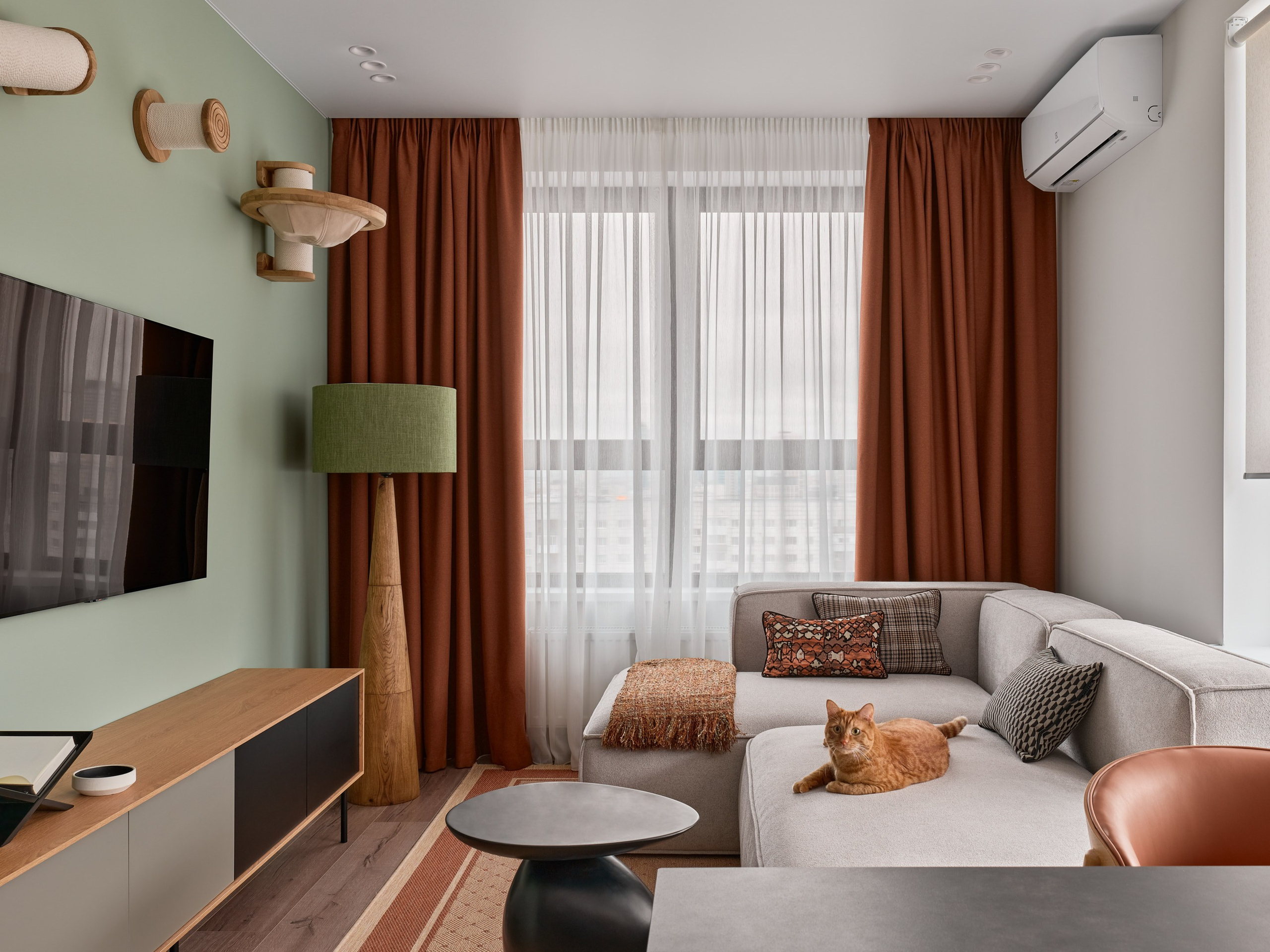 Уютная квартира с домиком для кота. Интерьерный фотограф. Фотограф архитектуры
