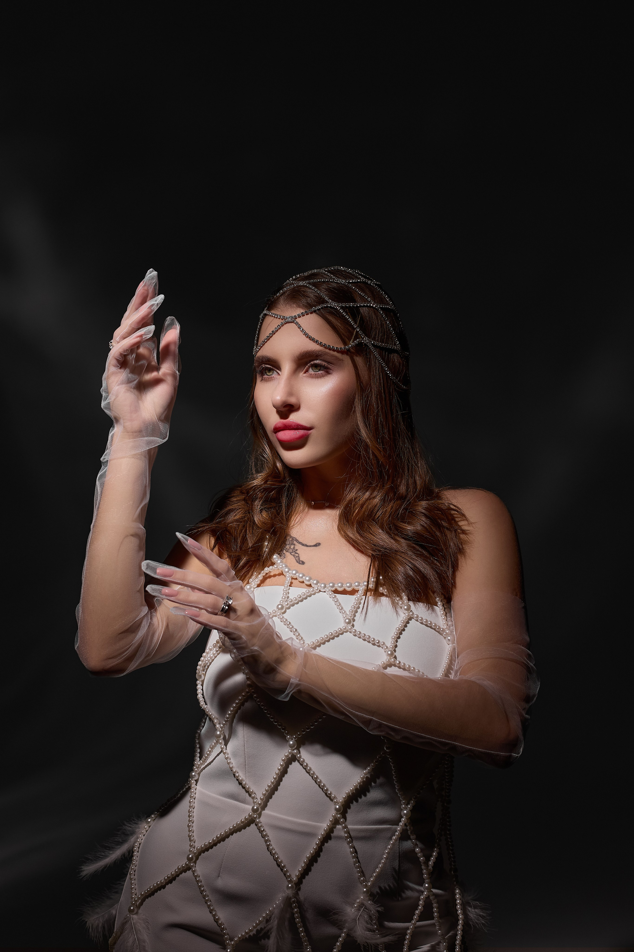 Перчатки прозрачные фатин. Фотограф, мобилограф Ростов-на-Дону