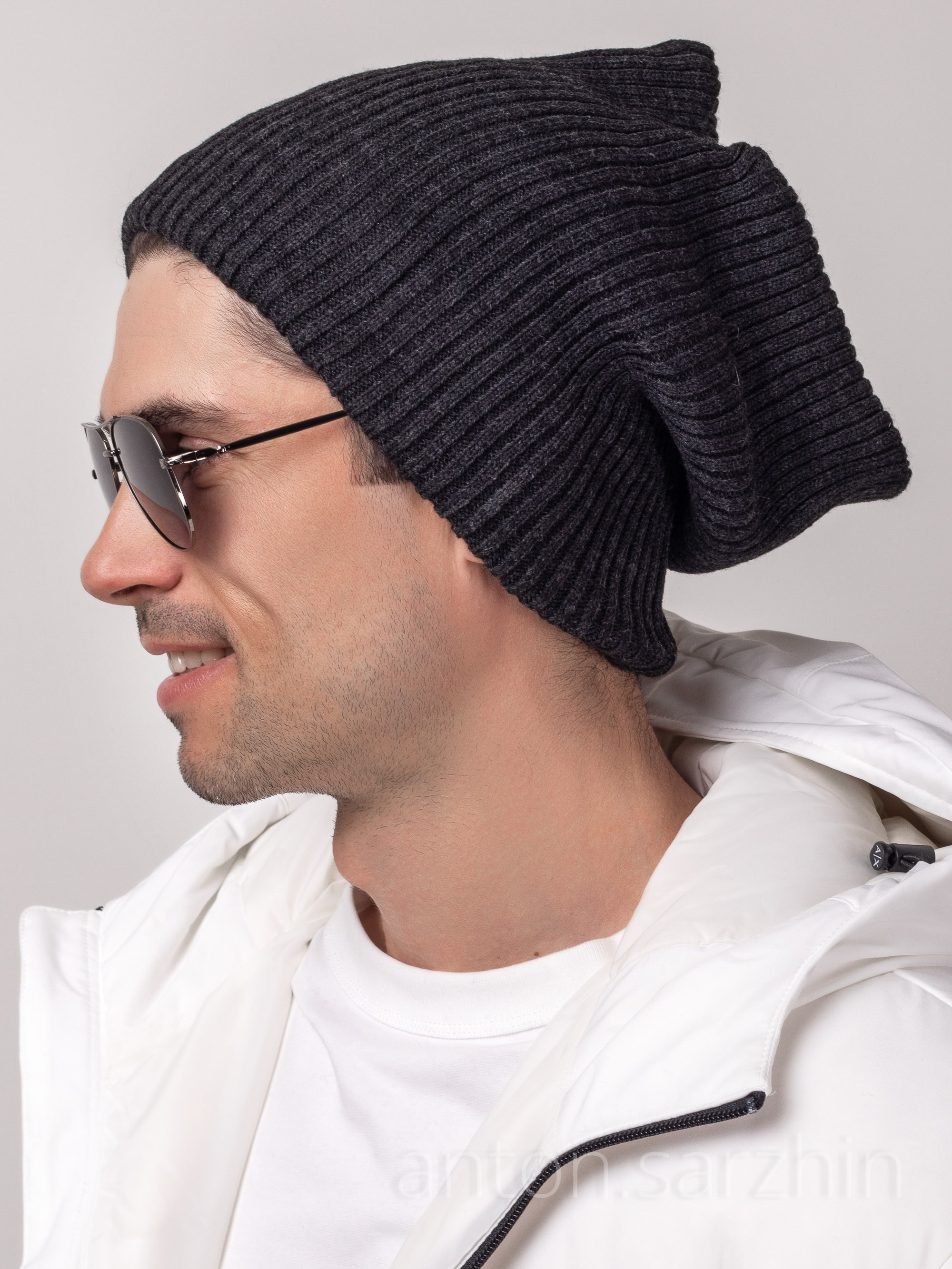 Снуд мужской съемка на парне