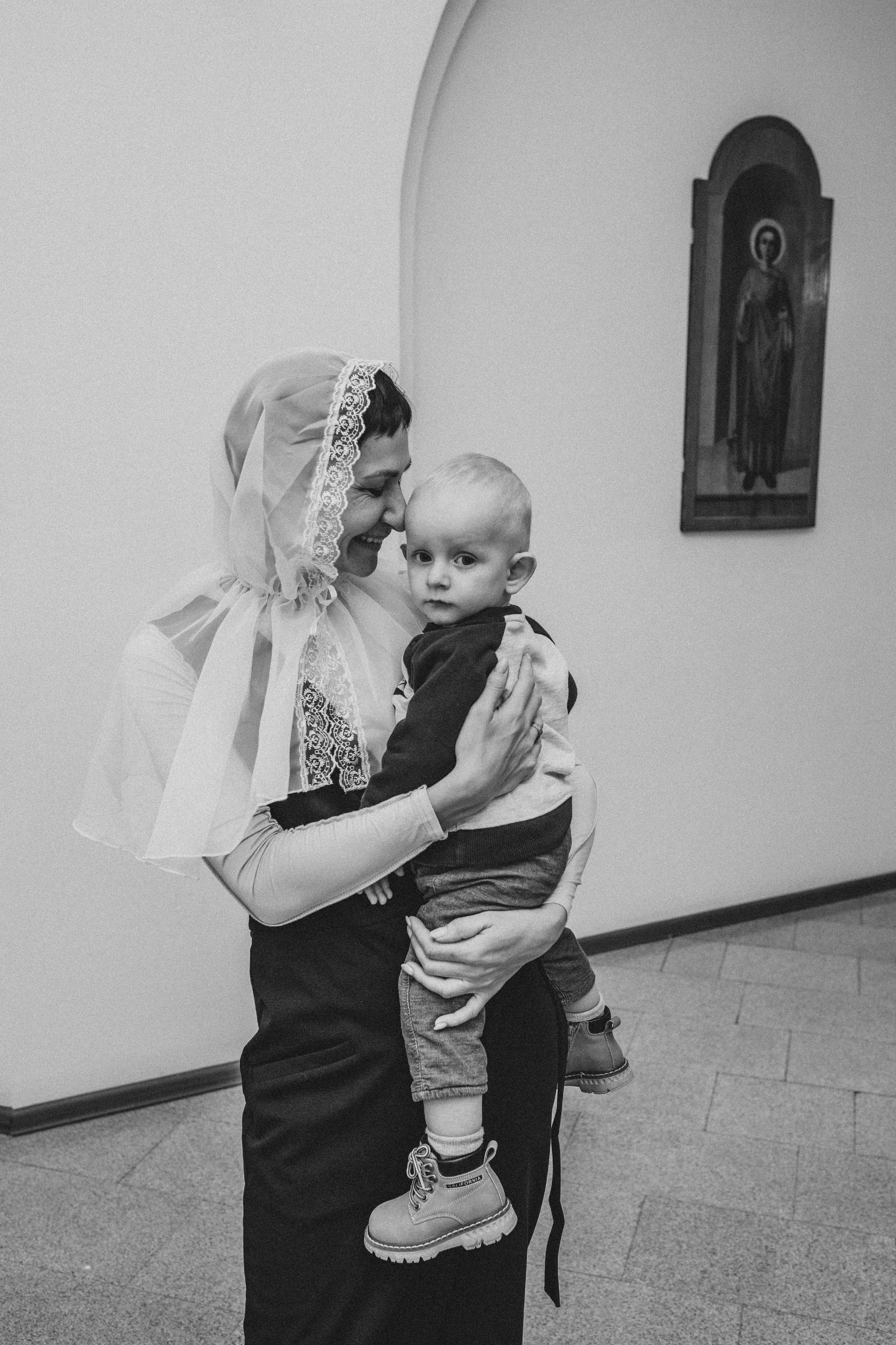 Крещение Георгий. Семейный и домашний фотограф в Москве и МО Королева Валерия