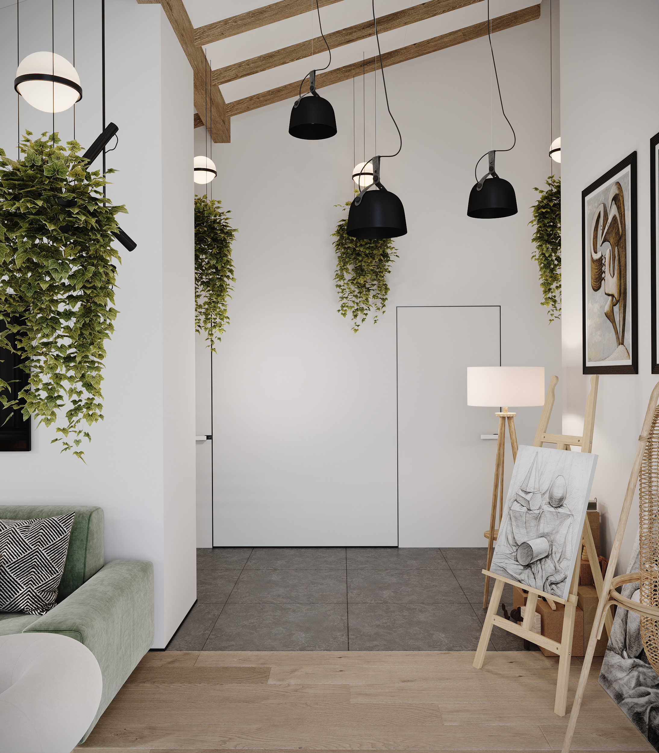 Интерьер загородного дома. Студия 3d визуализации Arcviz