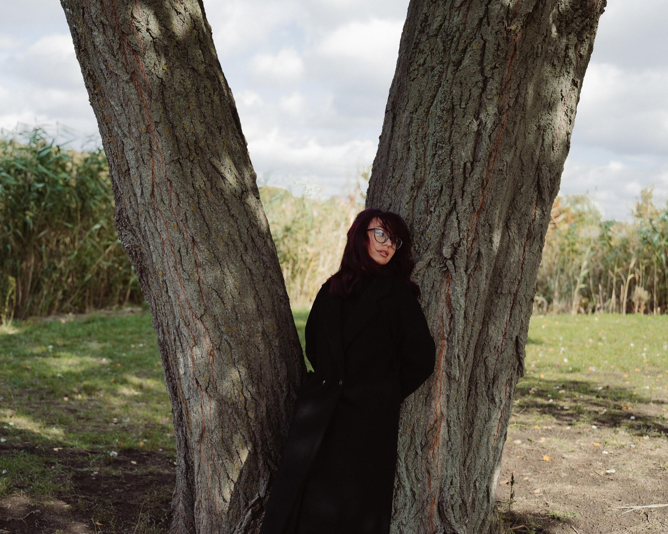 Осенняя фотосессия на природе с гвоздиками