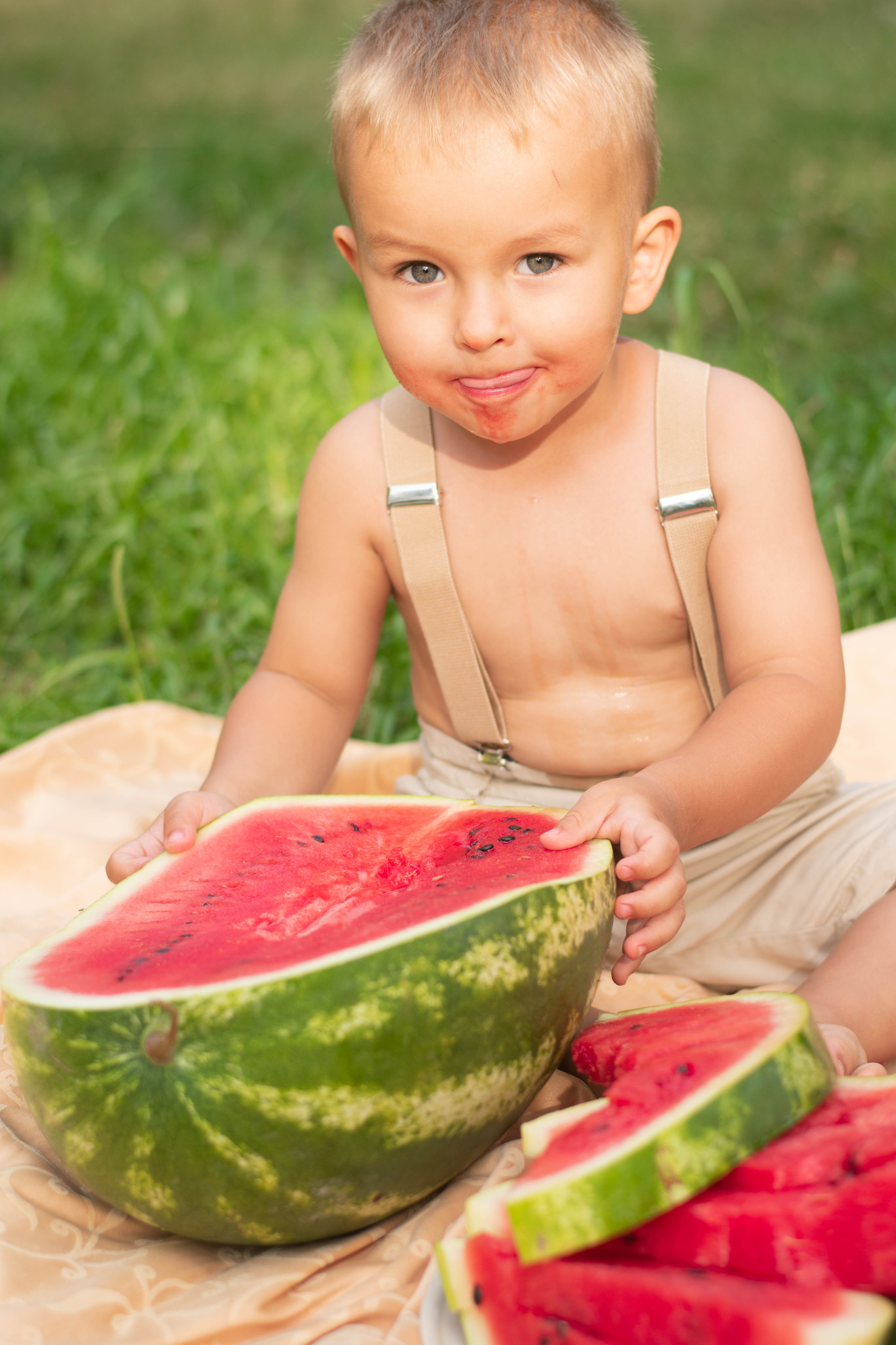 Тимоха и арбуз. Семейный и детский фотограф в Белгороде Сёмкина Екатерина
