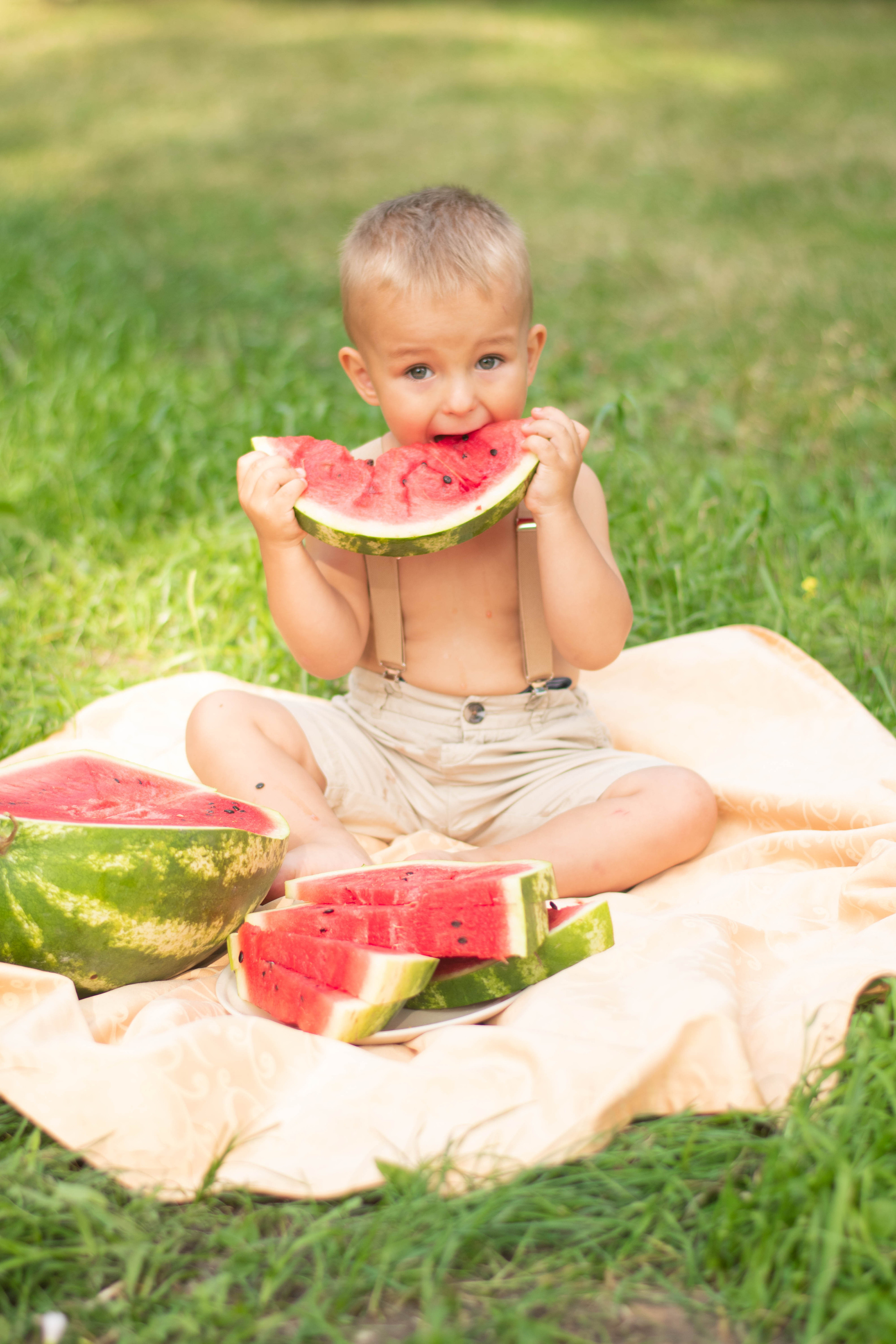 Тимоха и арбуз. Семейный и детский фотограф в Белгороде Сёмкина Екатерина