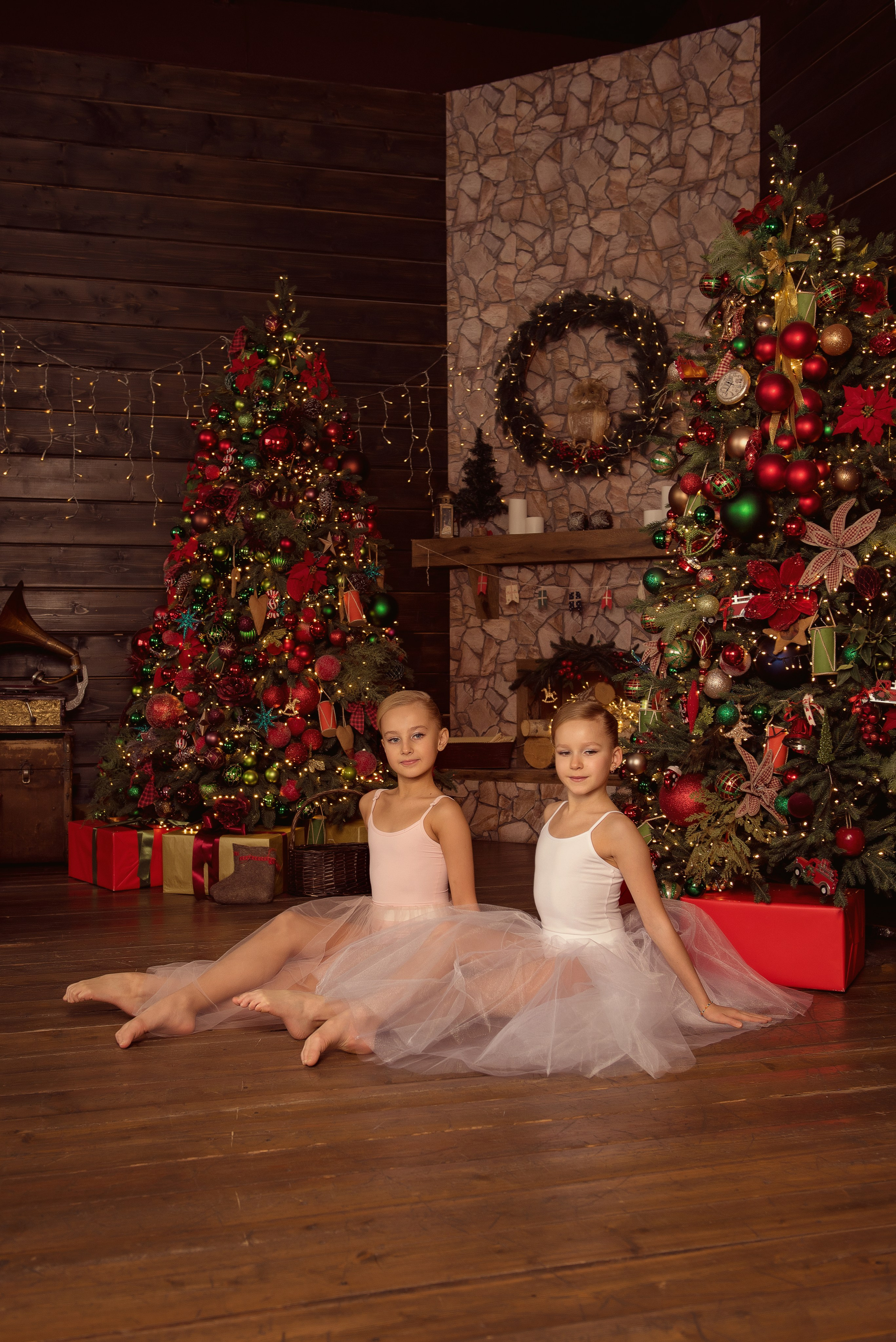 Варя и Милана Новый год. Детский фотограф в Долгопрудном и Москве