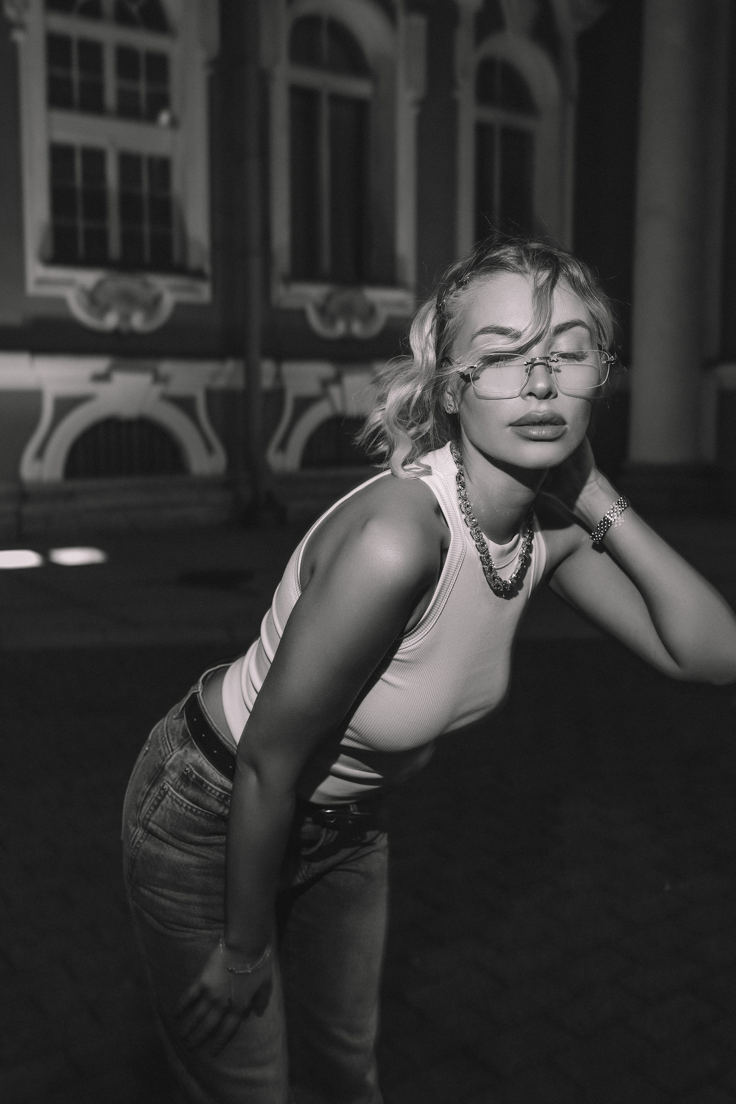 Полина — вечерний Петербург, съёмка со вспышкой | О. Беляева. Фотограф Олеся Беляева | Санкт-Петербург и Ленобласть