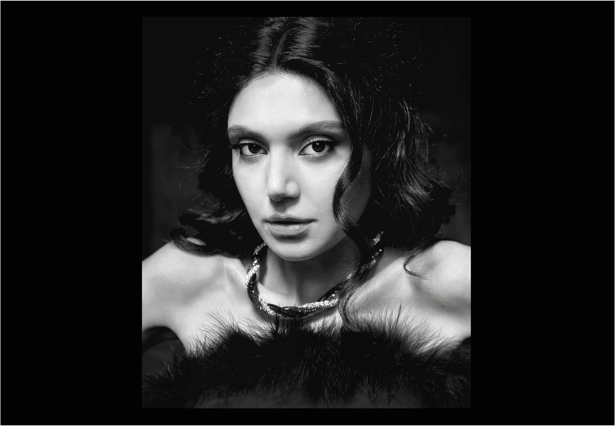 чёрно-белый портрет, фотосъёмка в студии, гламурный портрет для девушки, портрет "как у Глории Свенсон"