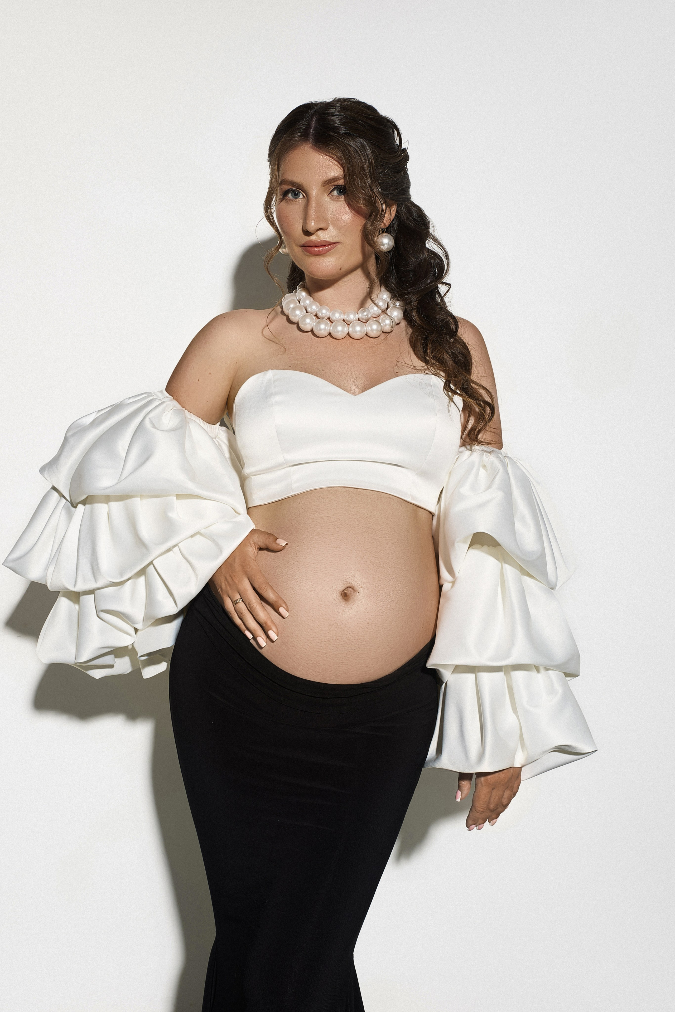 жемчуг серьги и бусы крупные