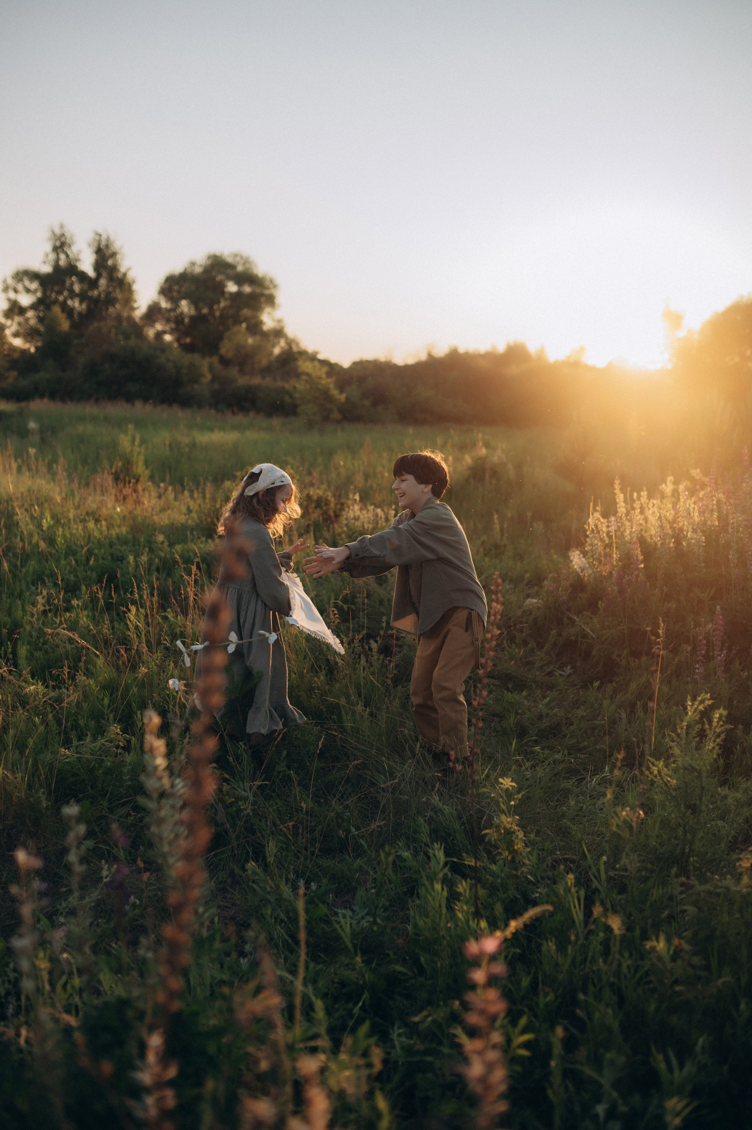 Соня и Захар — первая любовь и воздушный змей. Фотограф Мария Стрелкова