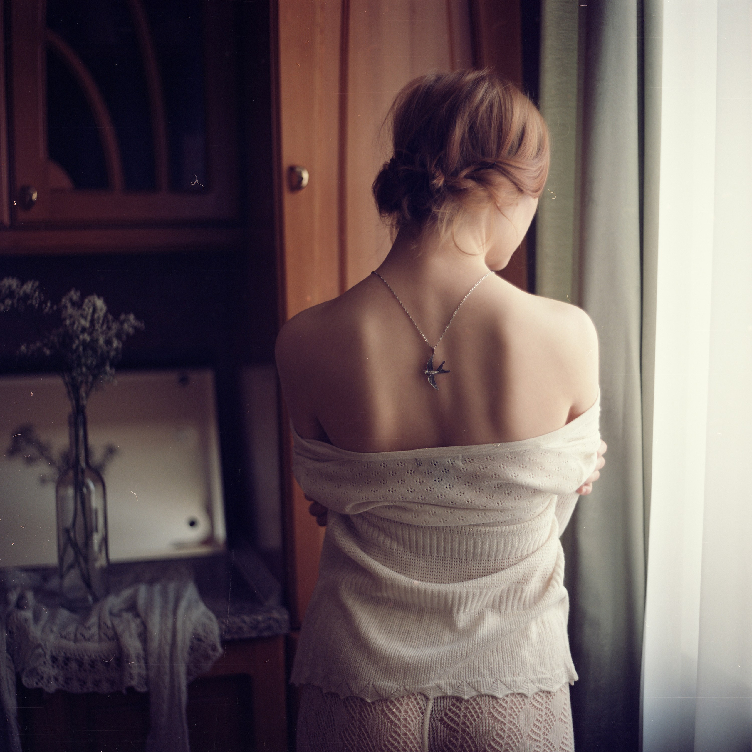 Sensual nude photography on color film. Art nude film photographer Roman Silentium