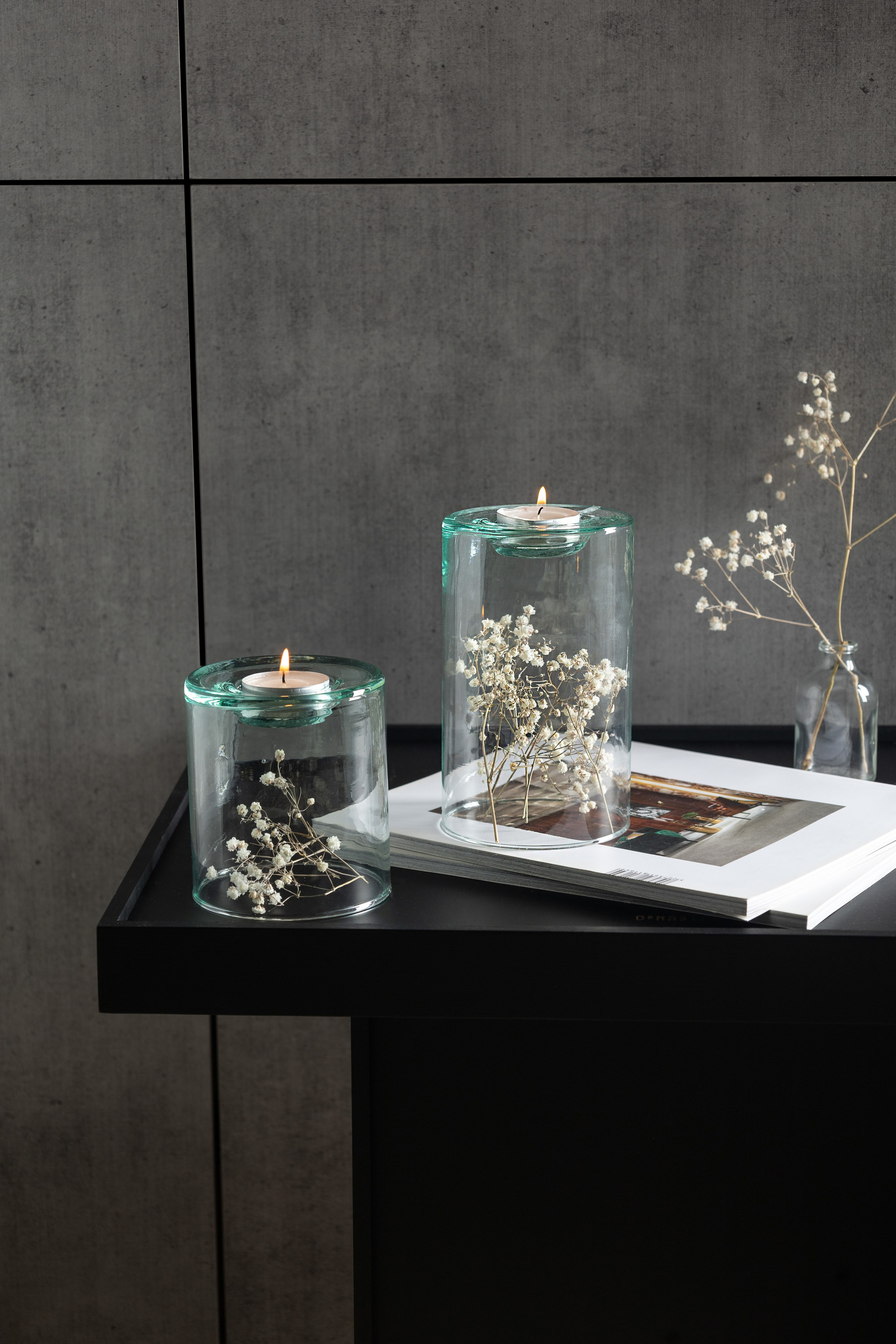 Эстетические вазы со свечой в интерьере | Съемка для маркетплейса Wildberries