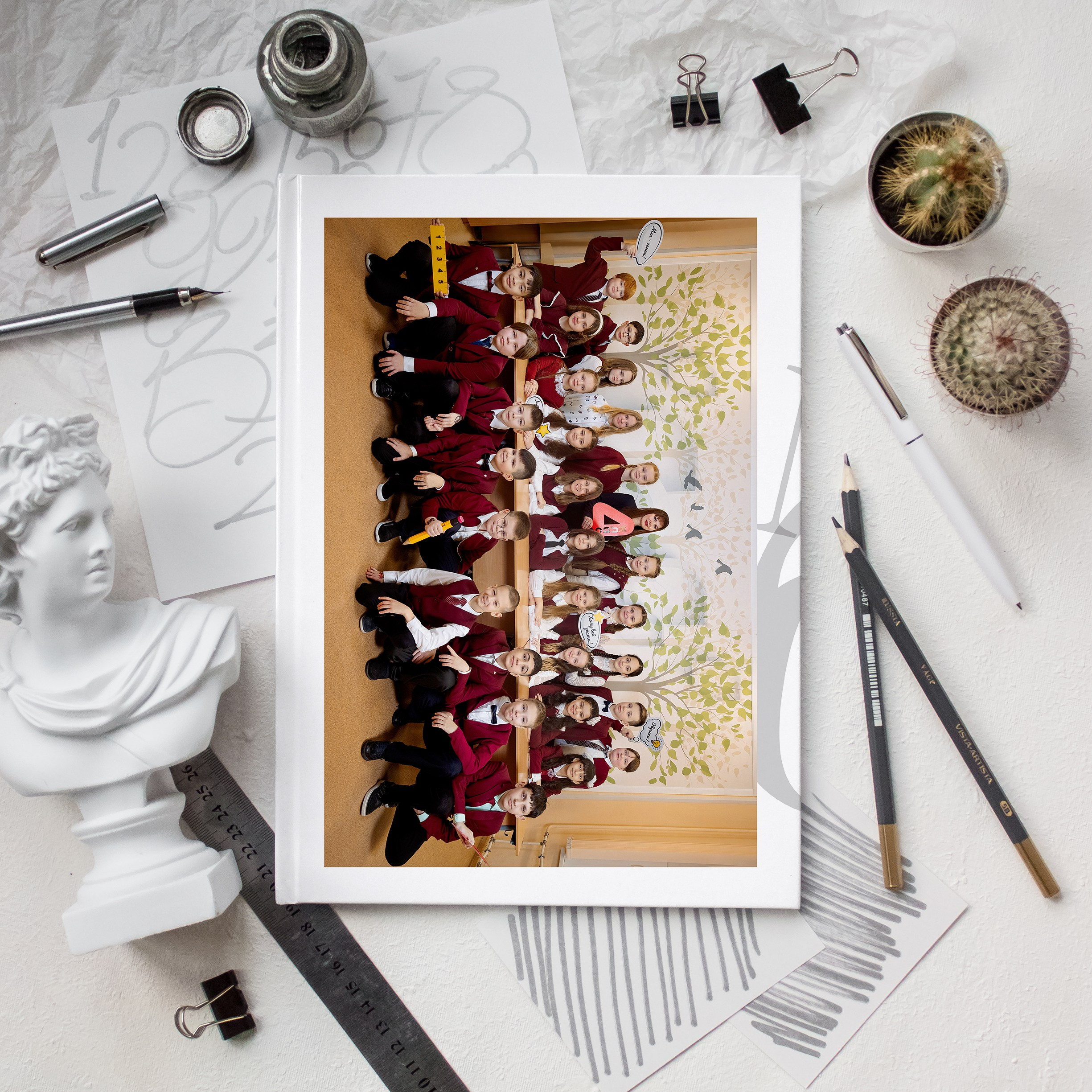 Белый 20×30 мини. Выпускные альбомы СПБ для садов и школ | Фотограф Олька Евченко