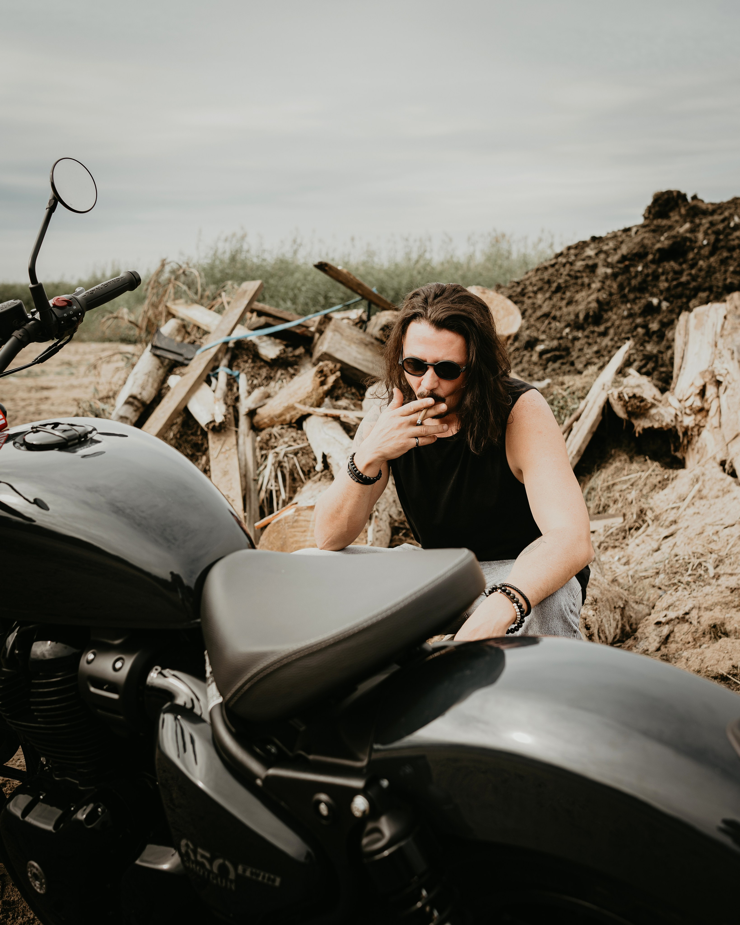 Портретная фотосессия с байкером. Портретный фотограф Санкт-Петербург Арнольд