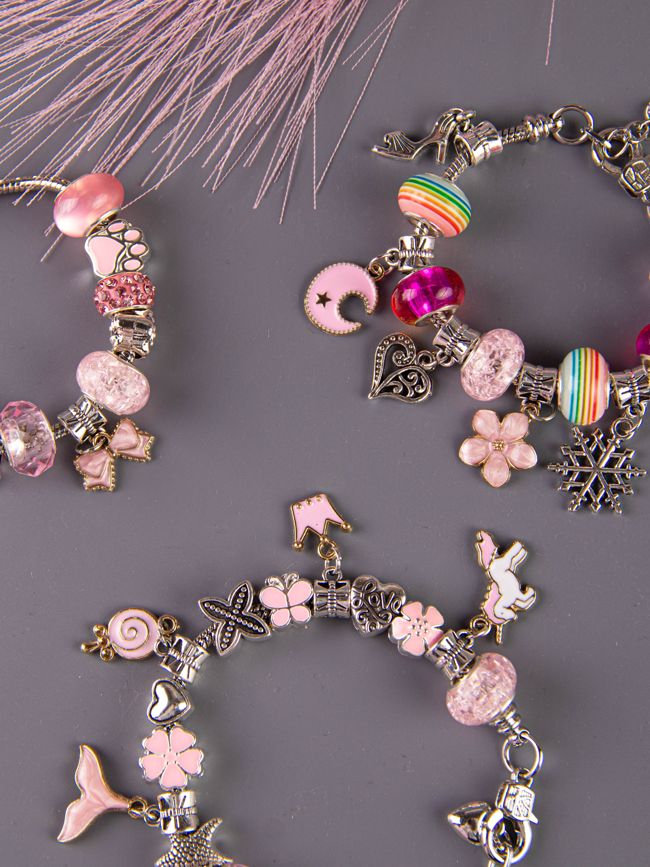 Наборы по созданию браслетов (розовый). «Матрица»