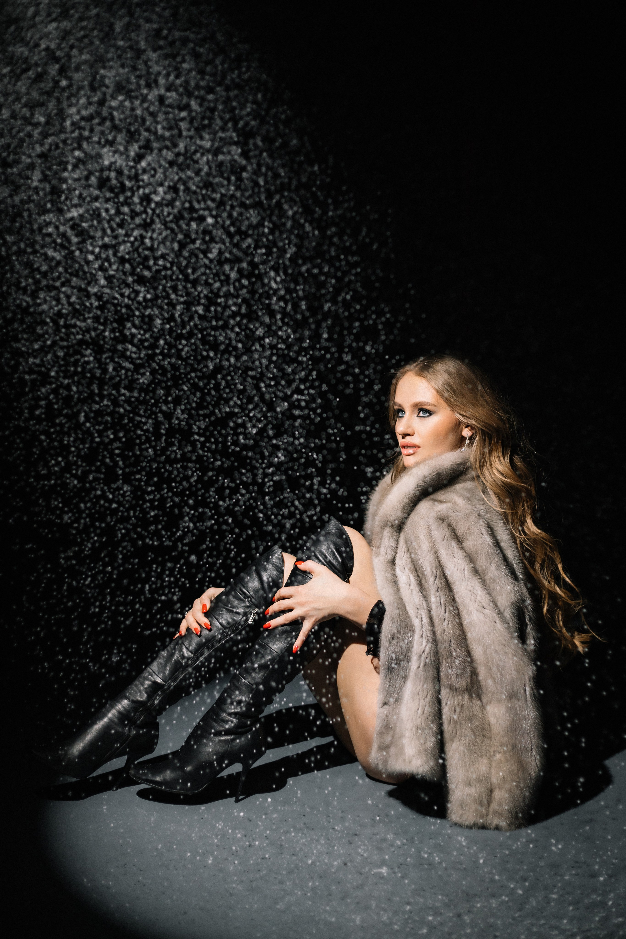 Фотосессия с искусственным снегом в Зеленограде