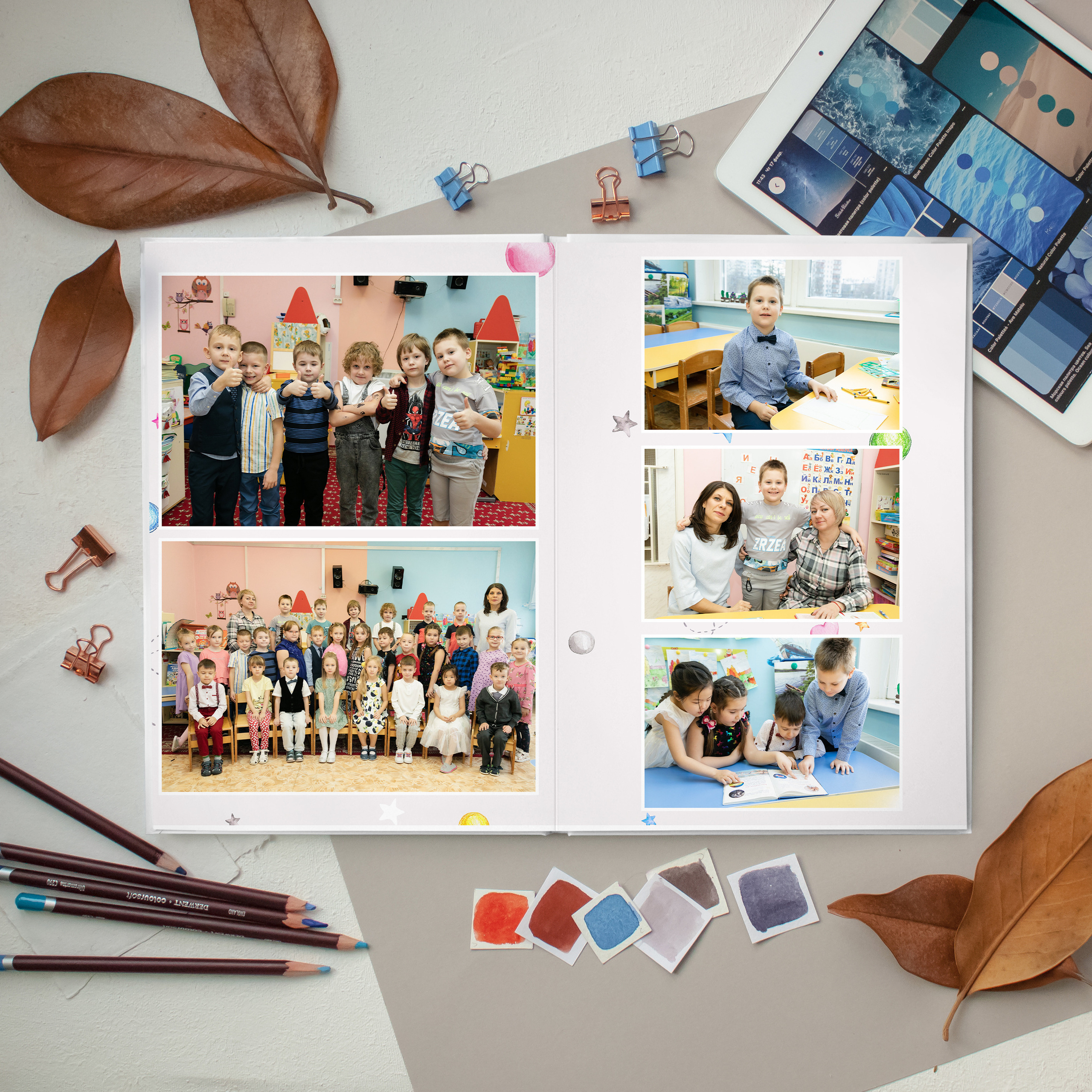 СТАНДАРТ 4 разворота. Выпускные альбомы для детского сада и школы в Москве