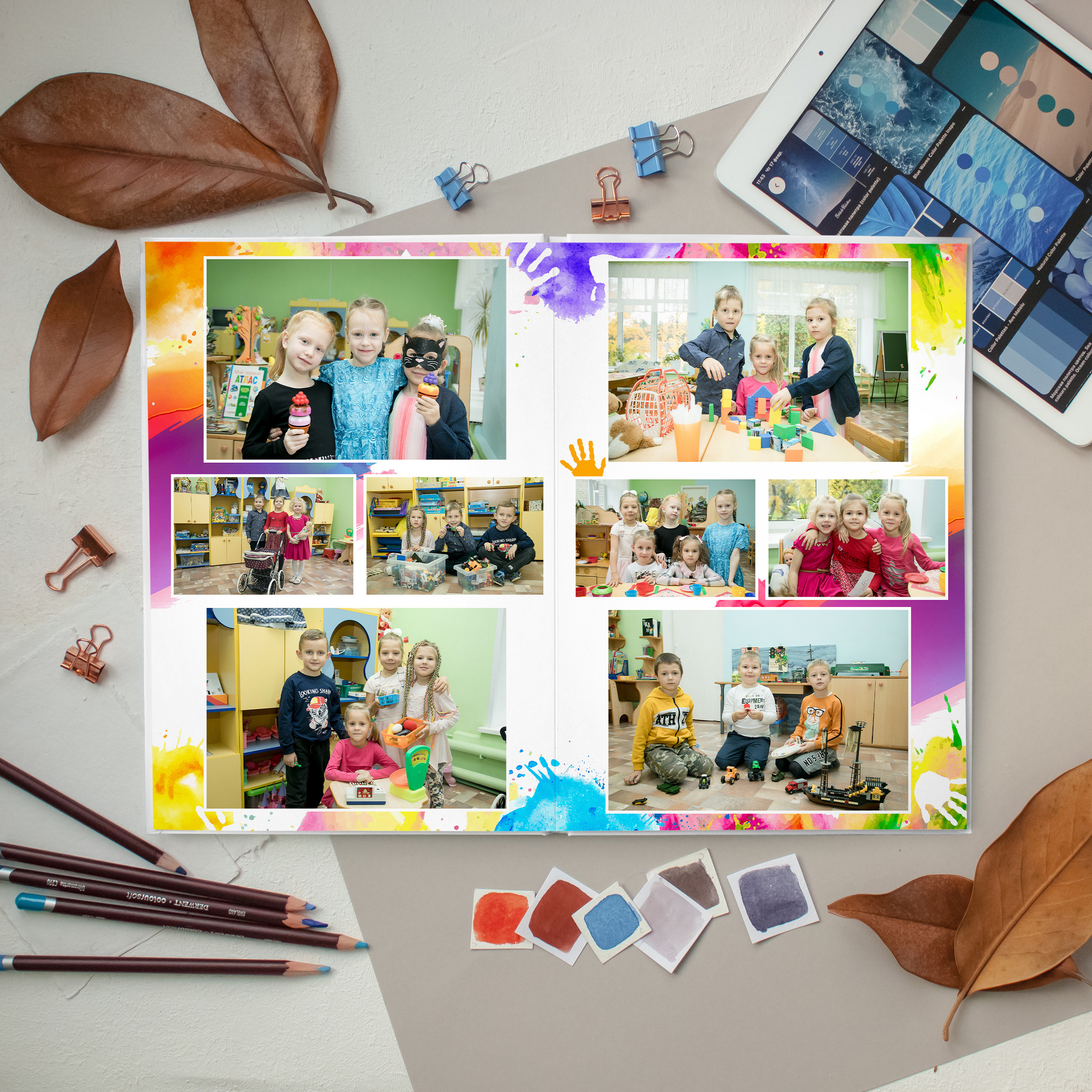 ОБЩИЙ 5 разворотов. Выпускные альбомы для детского сада и школы в Москве