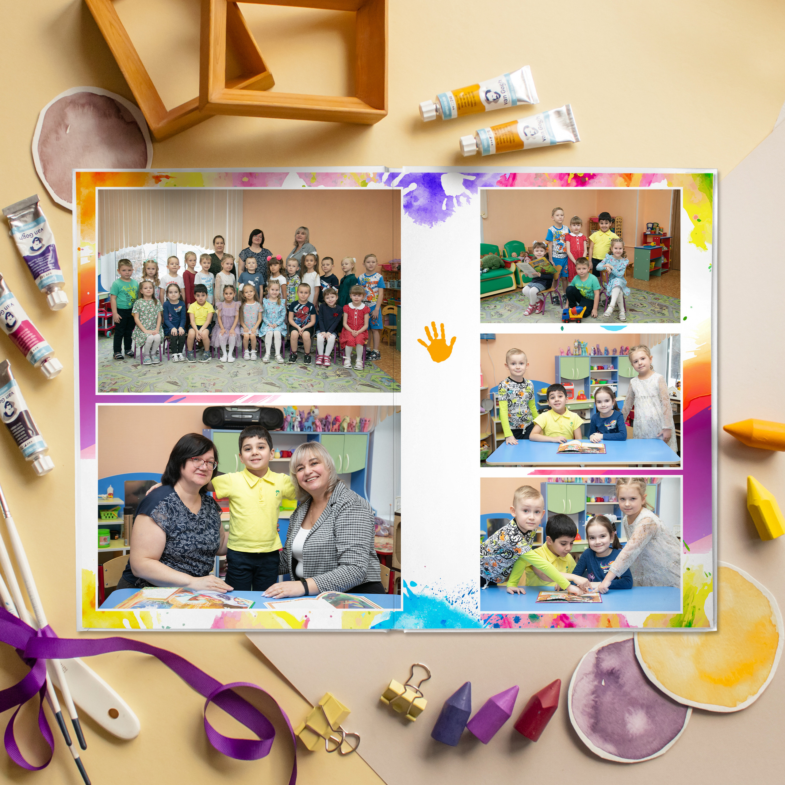 СТАНДАРТ 4 разворота. Выпускные альбомы для детского сада и школы в Москве