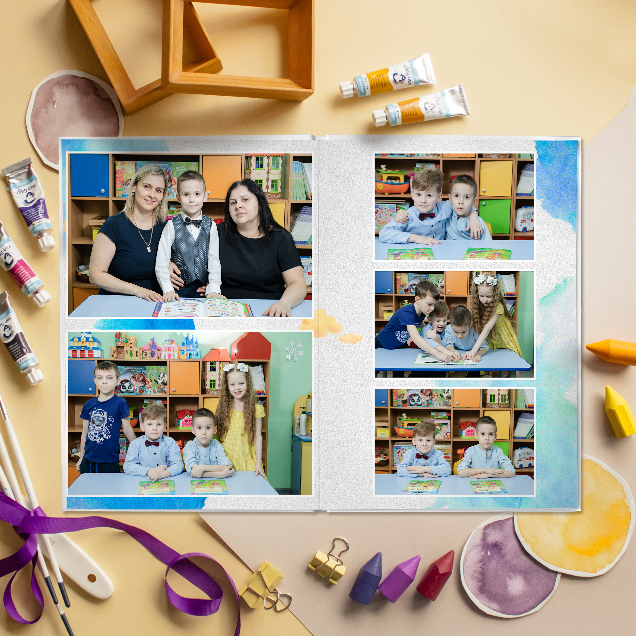 СТАНДАРТ 4 разворота. Выпускные альбомы для детского сада и школы в Москве