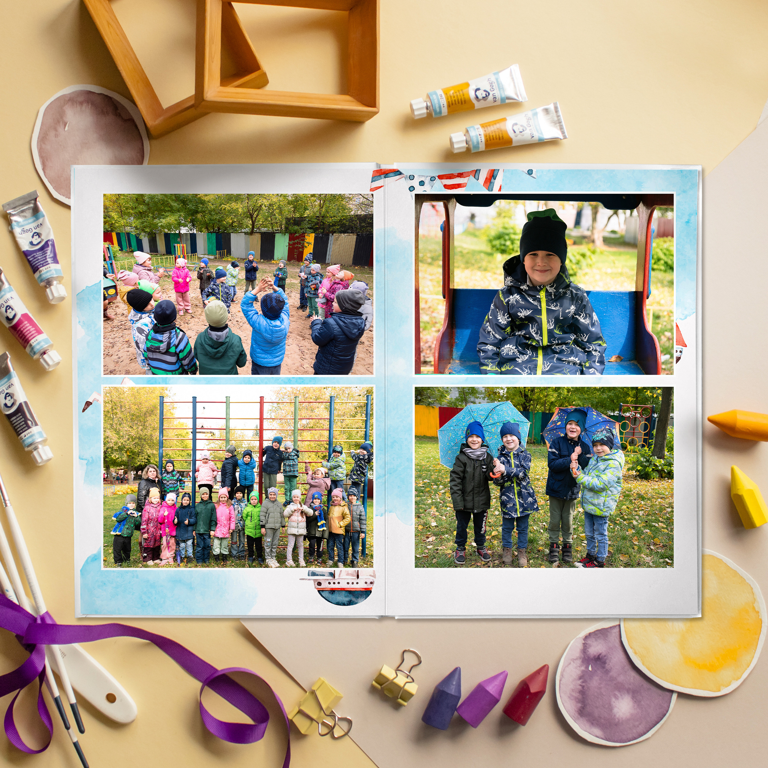 ЛАЙТ 3 разворота. Выпускные альбомы для детского сада и школы в Москве