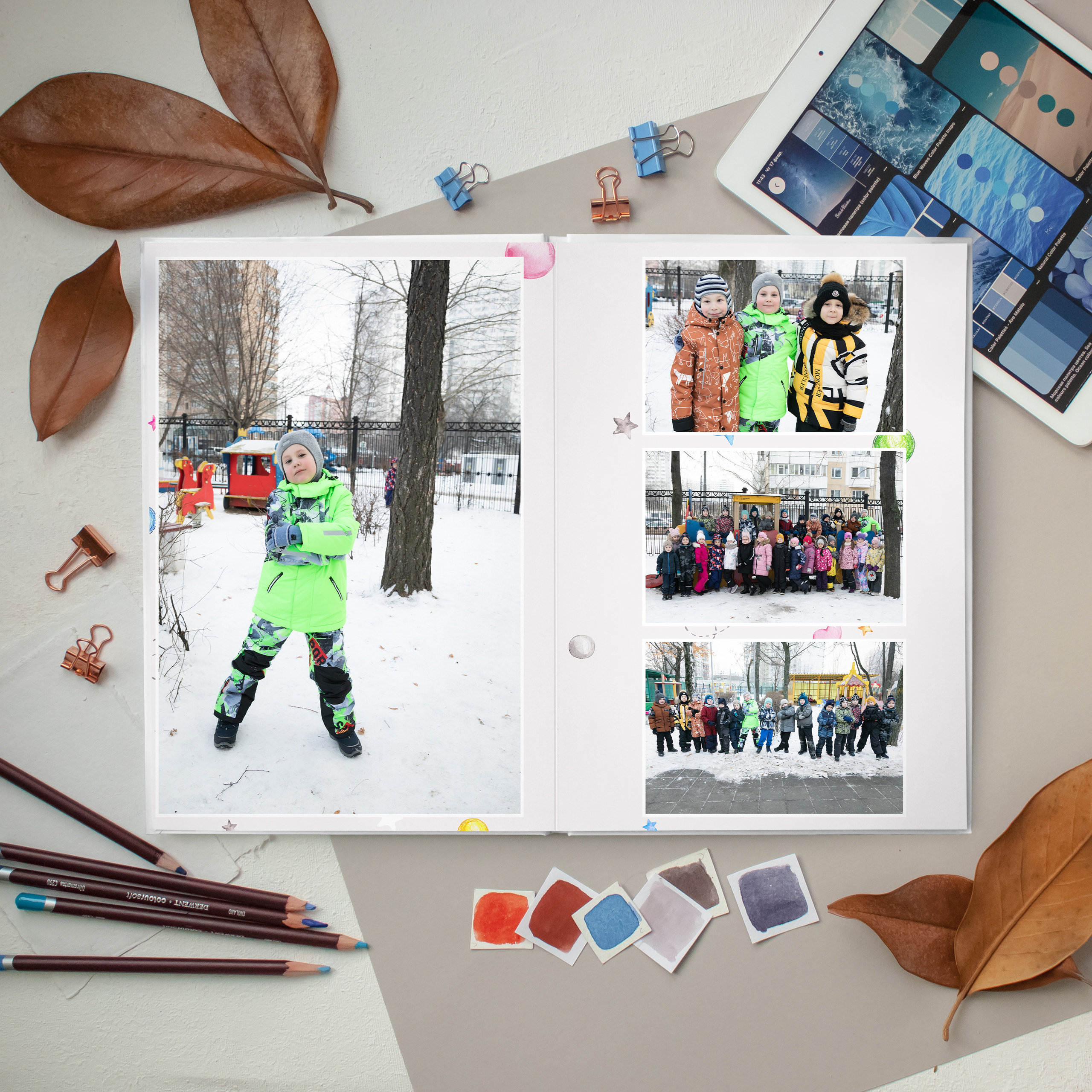 СТАНДАРТ 4 разворота. Выпускные альбомы для детского сада и школы в Москве