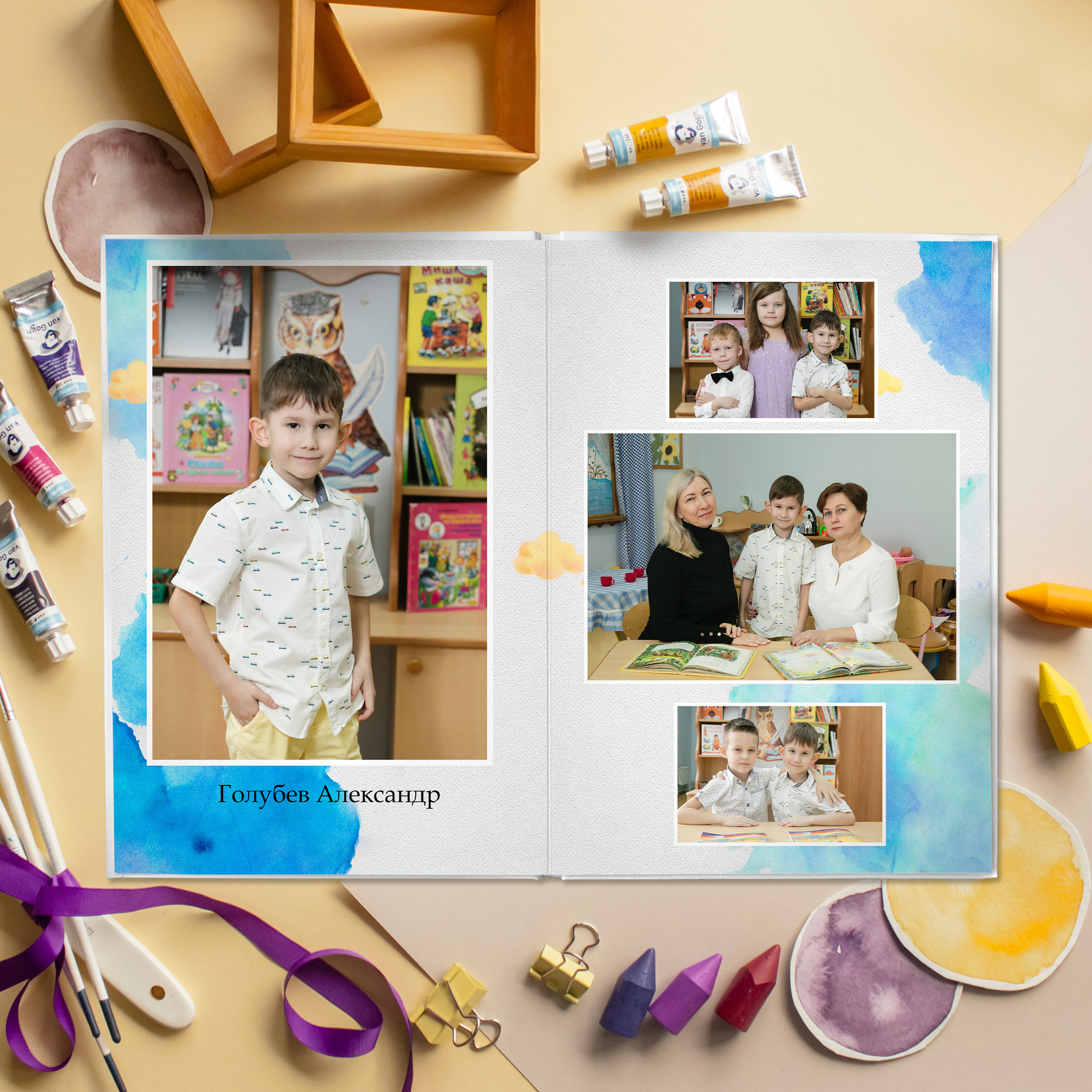 ЛАЙТ 3 разворота. Выпускные альбомы для детского сада и школы в Москве