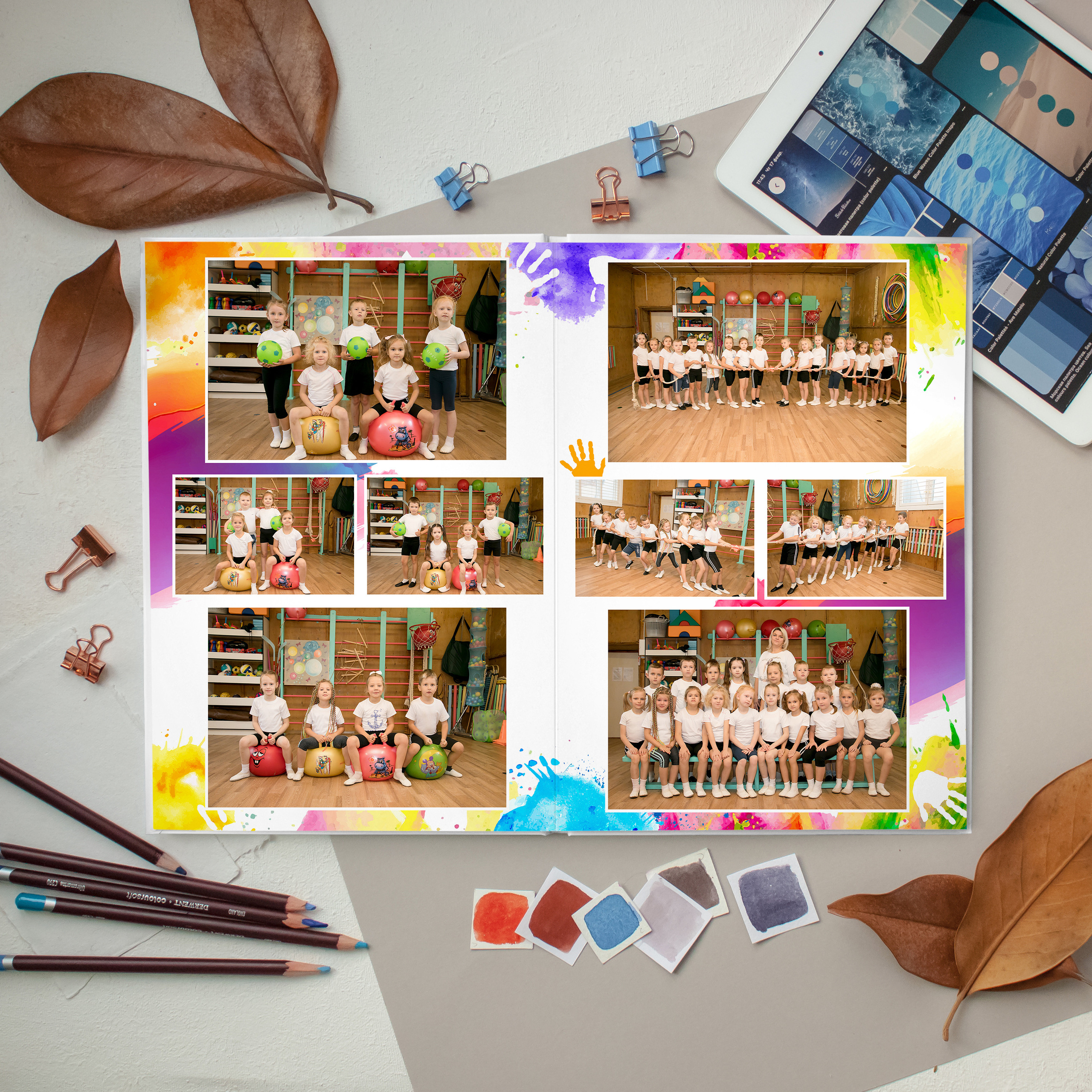 ОБЩИЙ 5 разворотов. Выпускные альбомы для детского сада и школы в Москве