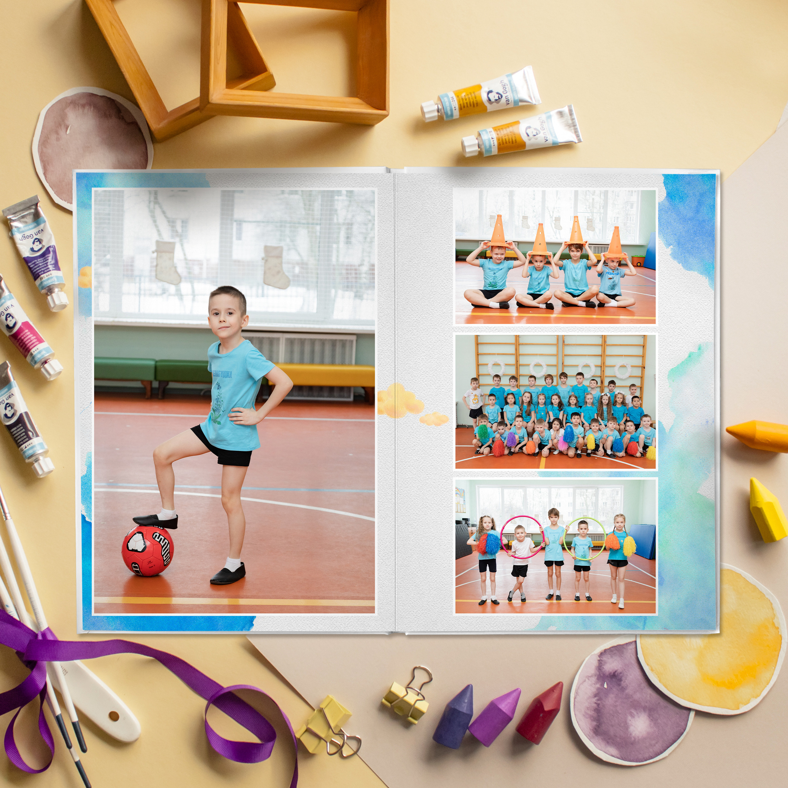 СТАНДАРТ 4 разворота. Выпускные альбомы для детского сада и школы в Москве