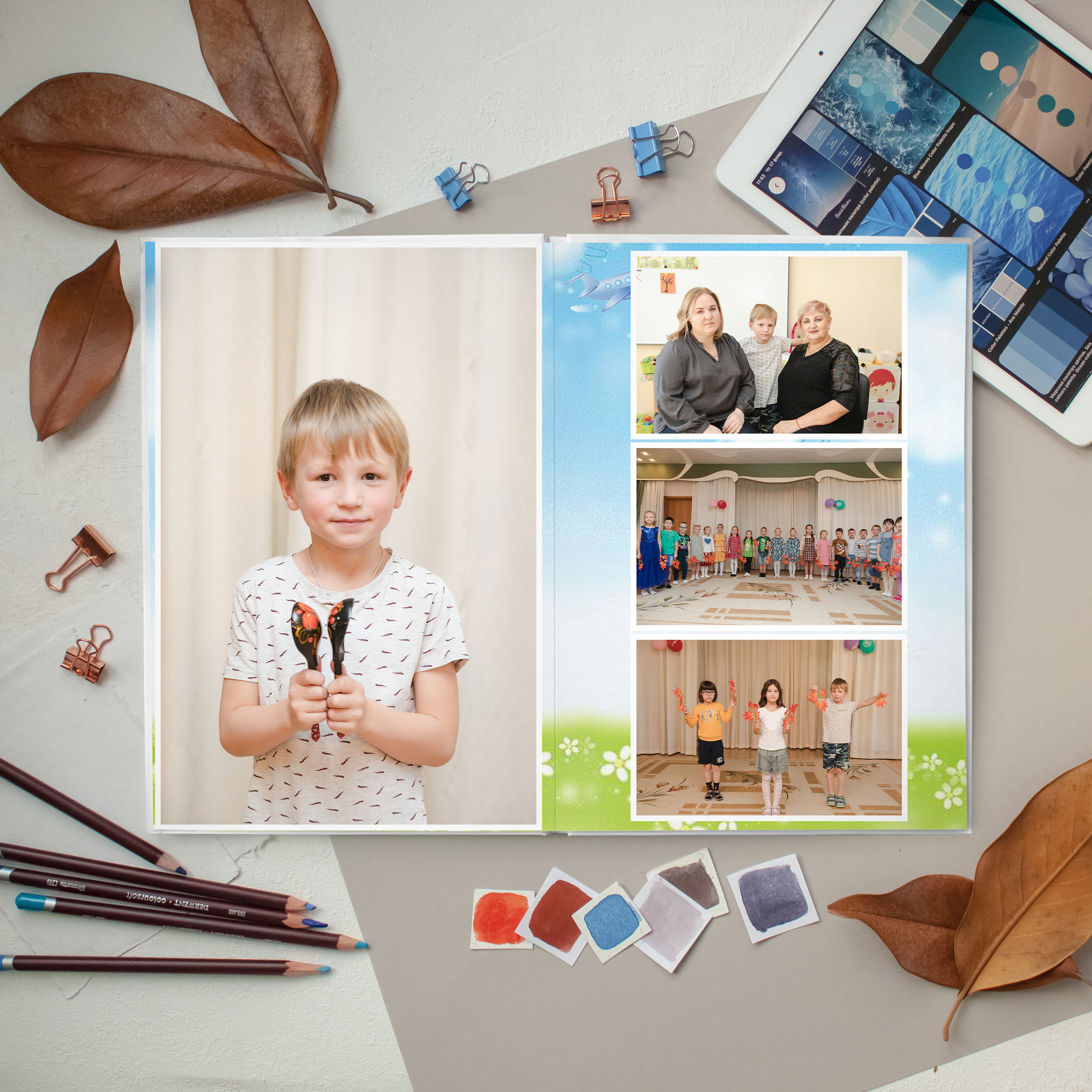 ПРЕМИУМ 5 разворотов. Выпускные альбомы для детского сада и школы в Москве