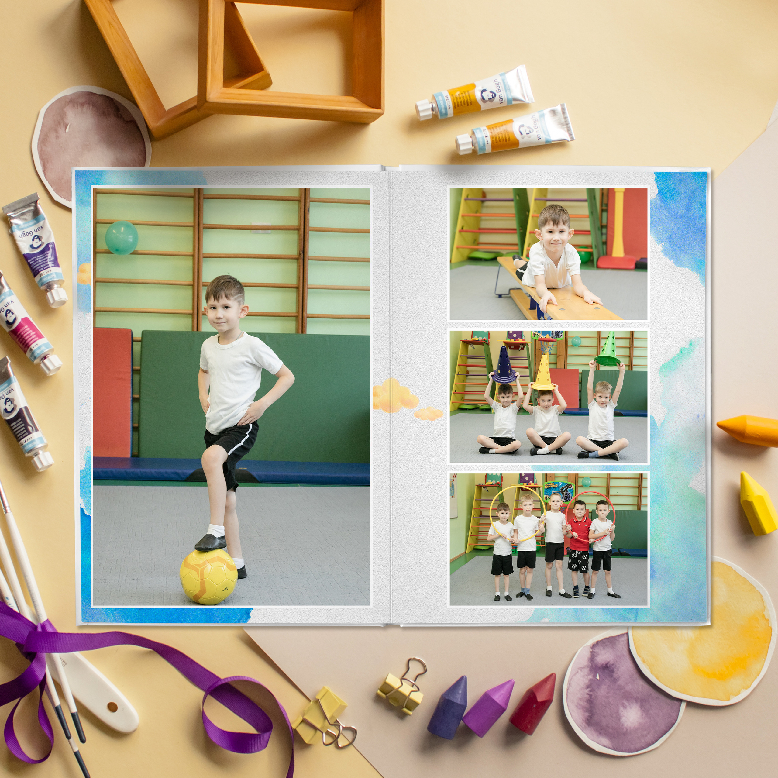 ЛАЙТ 3 разворота. Выпускные альбомы для детского сада и школы в Москве