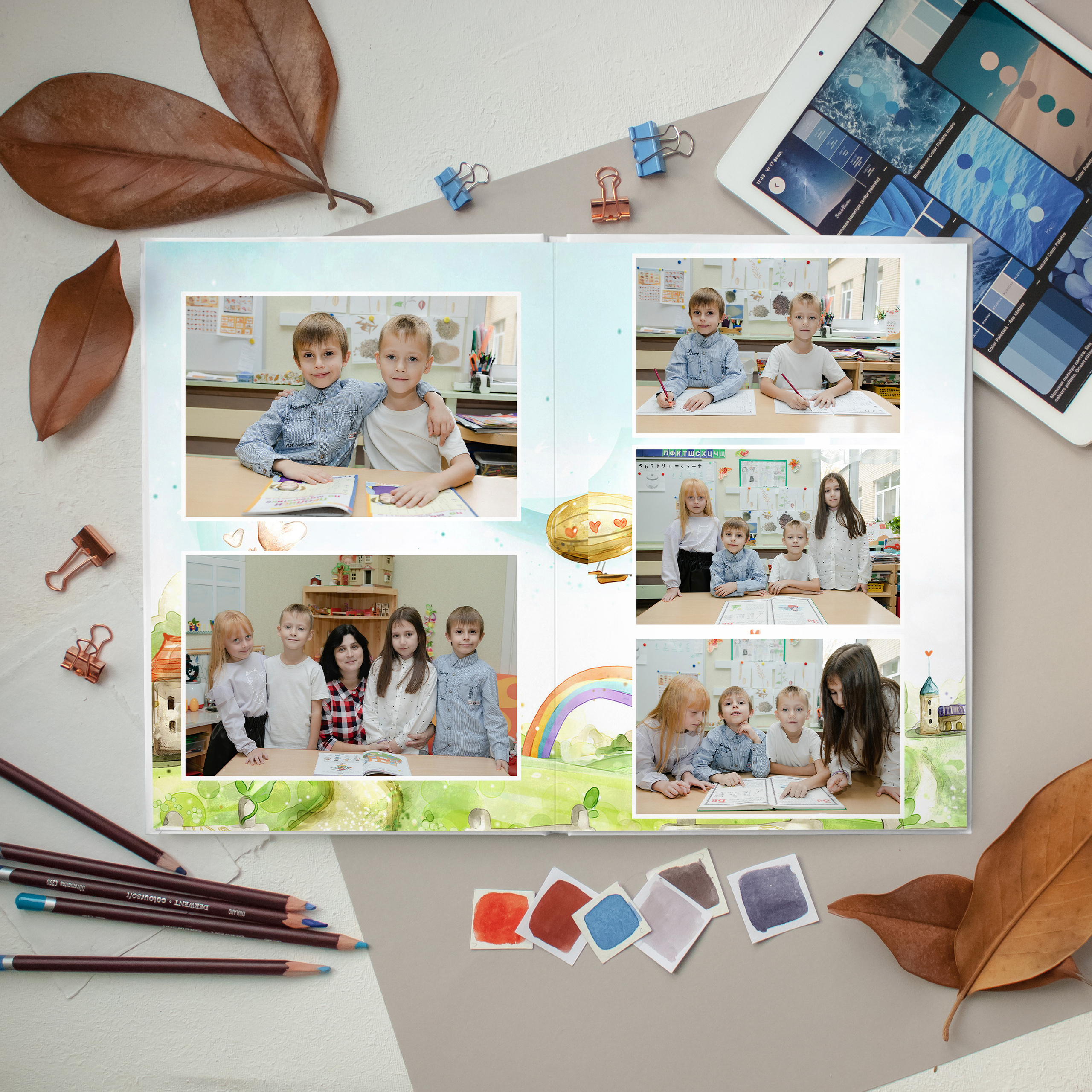ПРЕМИУМ 5 разворотов. Выпускные альбомы для детского сада и школы в Москве