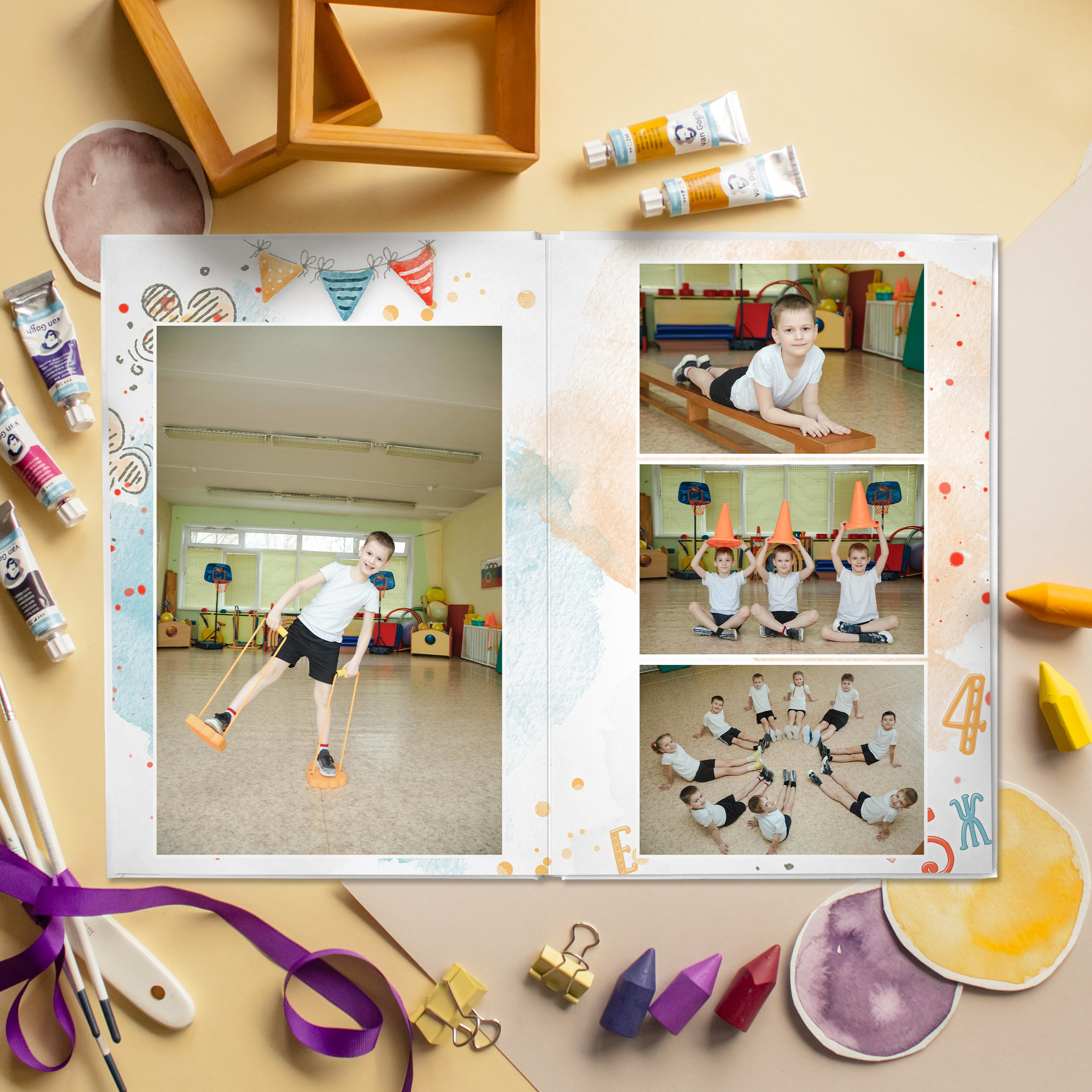 ЛАЙТ 3 разворота. Выпускные альбомы для детского сада и школы в Москве