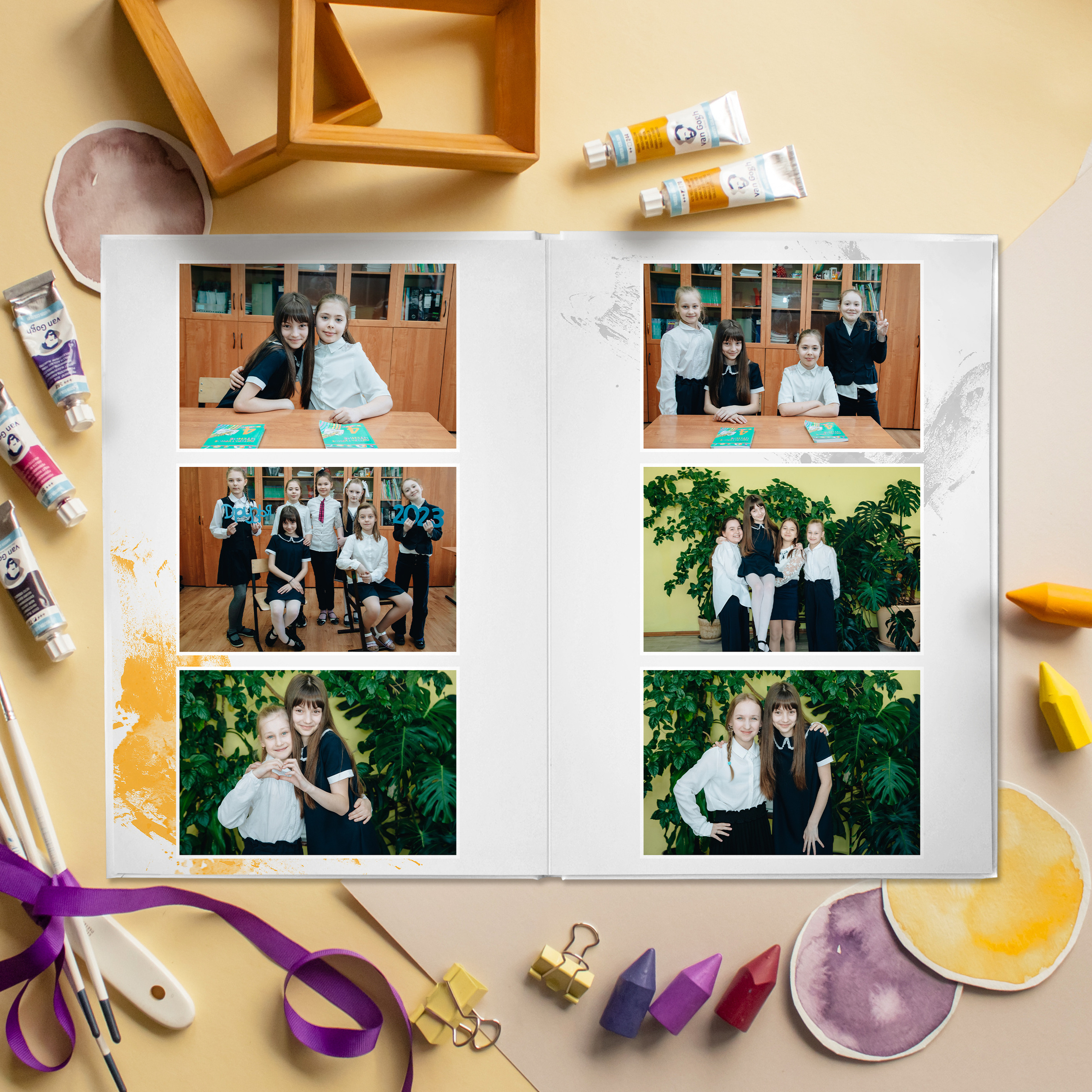 СТАНДАРТ 3 разворота. Выпускные альбомы для детского сада и школы в Москве